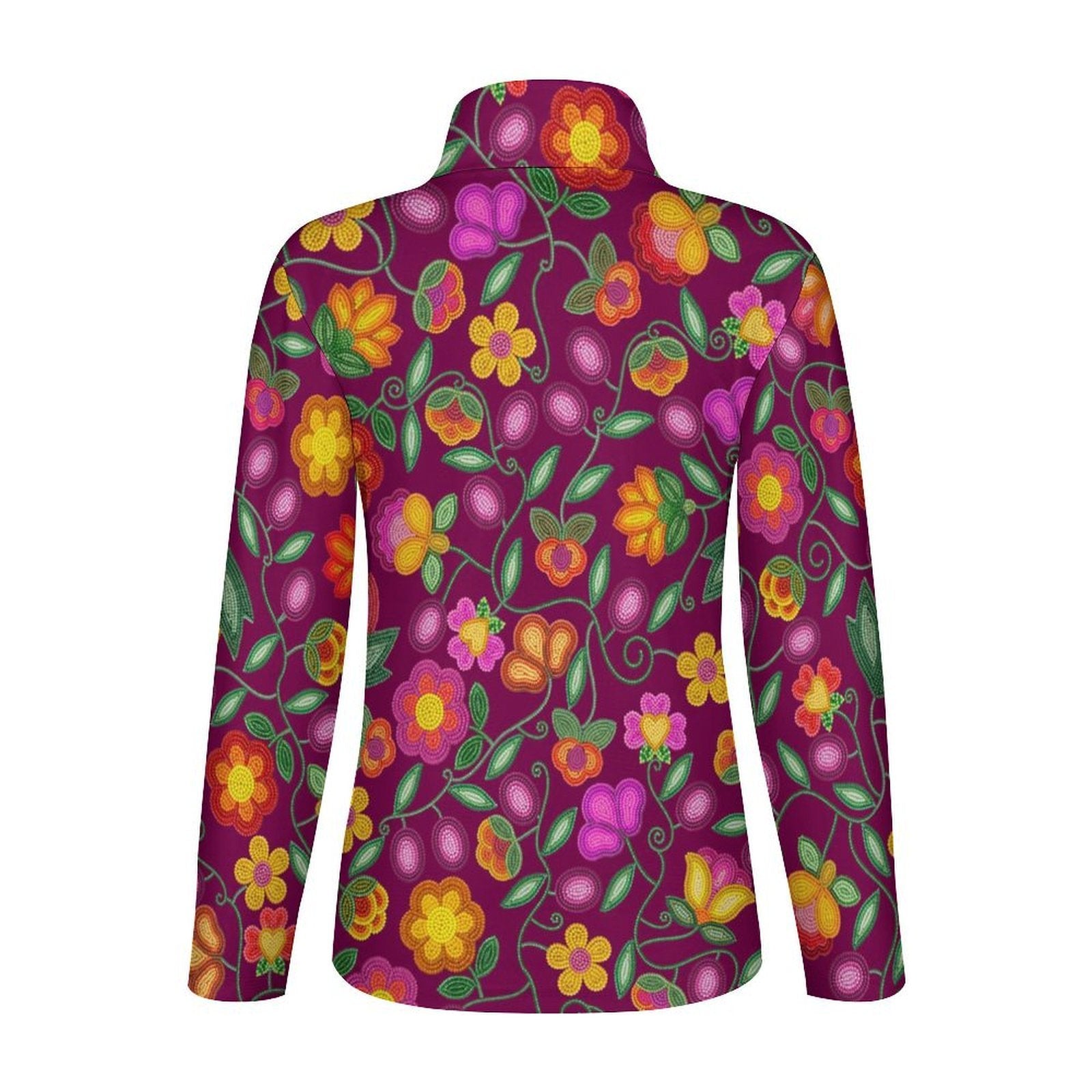 Boreal Bounty Dark Magenta Long Sleeve Yoga Shirt