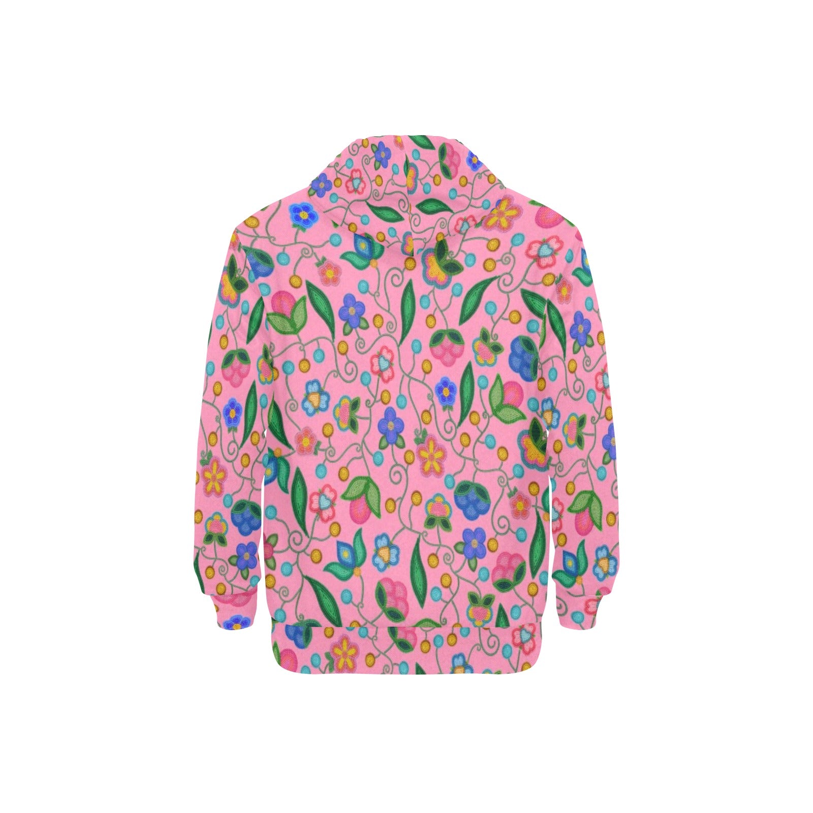 Skyberry Serenade Pink Men's Long Sleeve Fleece Hoodie