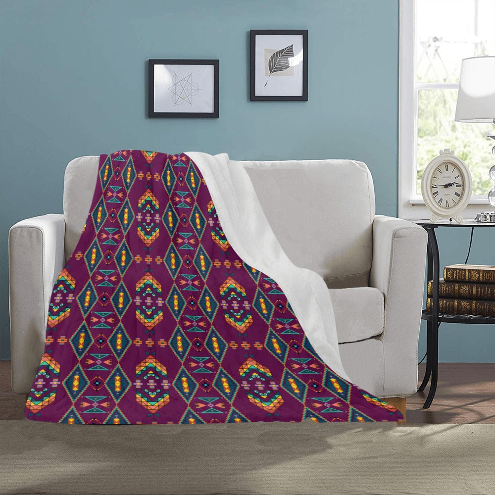 Travois Tipi Berry Ultra-Soft Micro Fleece Blanket 40"x50"