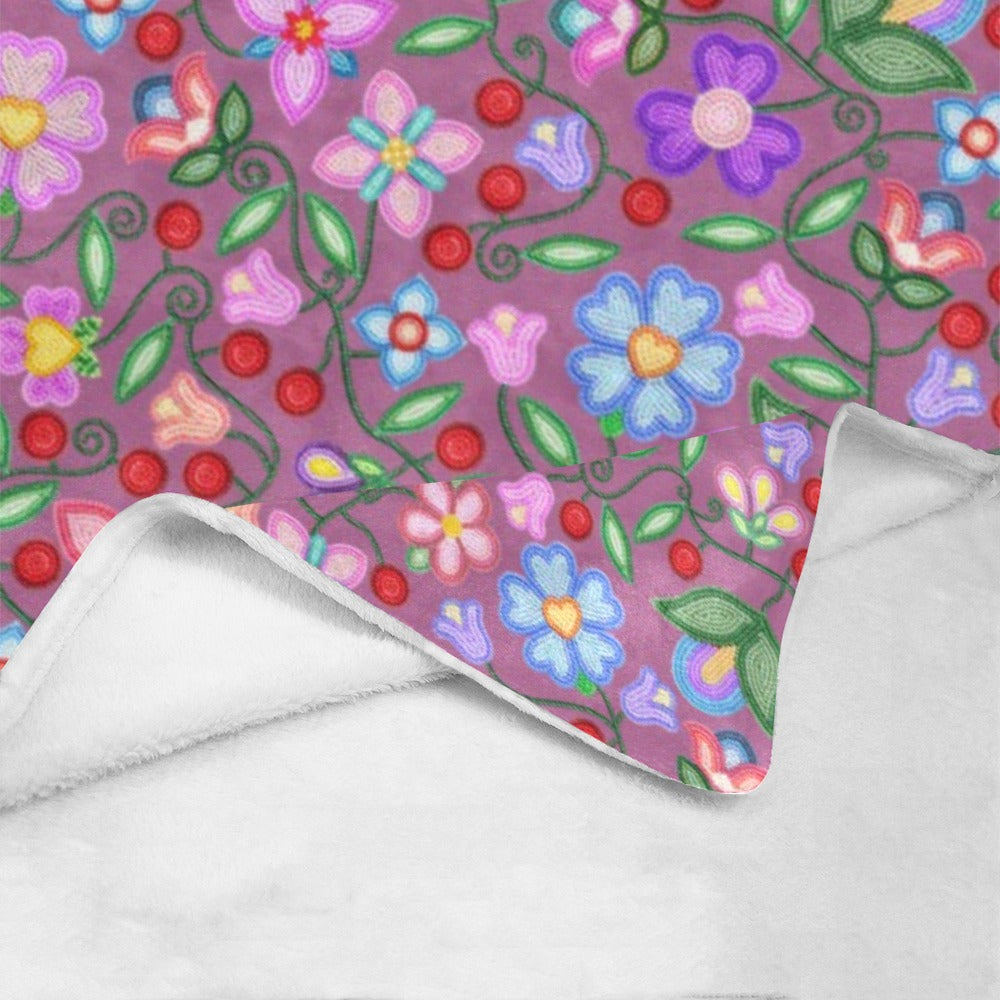 Petal Harmony Dusty Rose Ultra-Soft Micro Fleece Blanket 60"x80"
