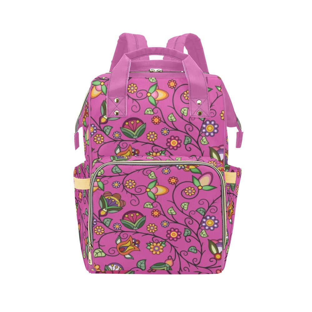 Heartbeat Petals Pink Multi-Function Diaper Backpack/Diaper Bag