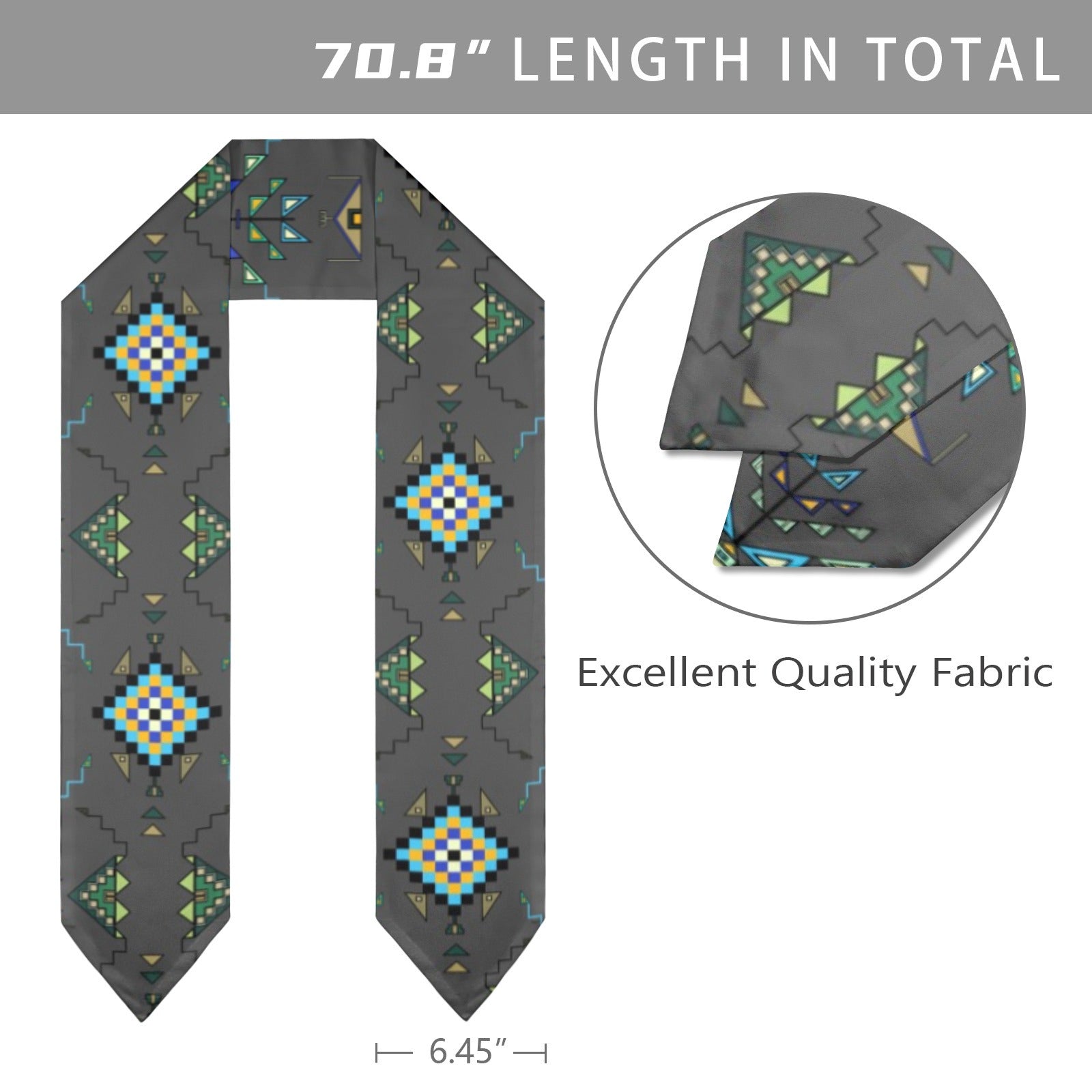 Bear Shield Gray Graduation Stole