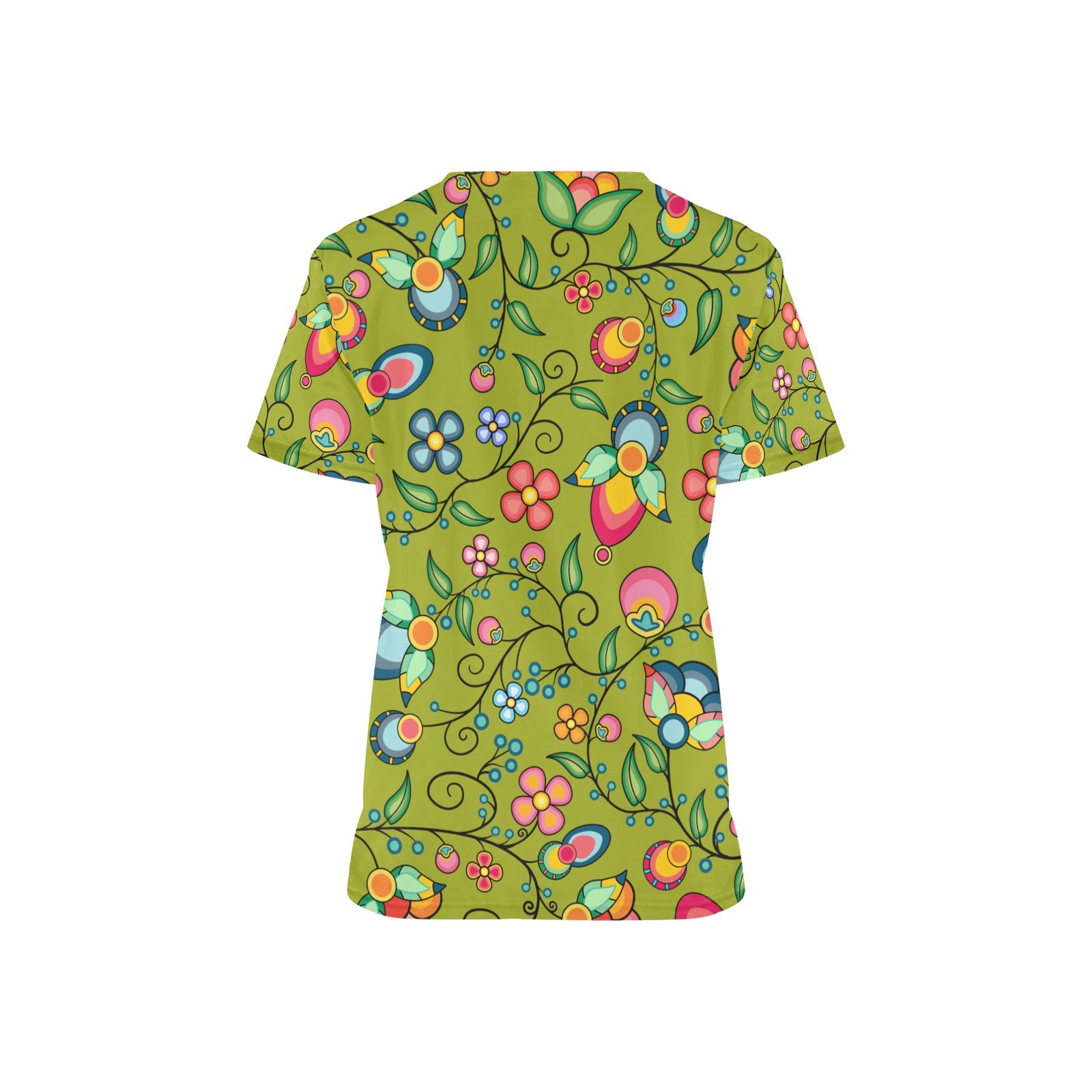 Floral Bounty Sweetgrass Scrub Top