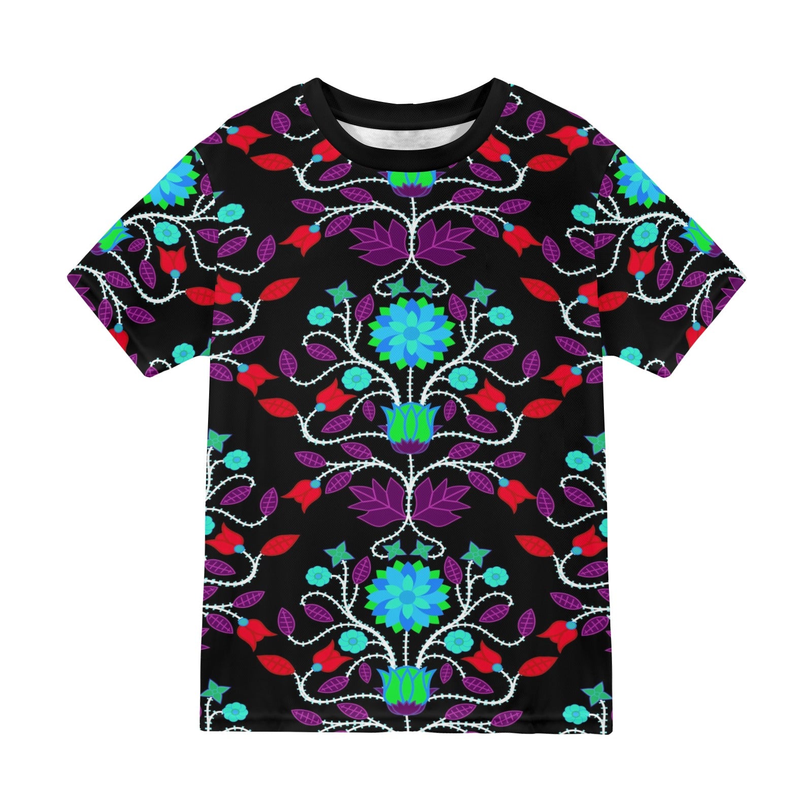 Floral Beadwork Four Clans Winter T-shirt for Men