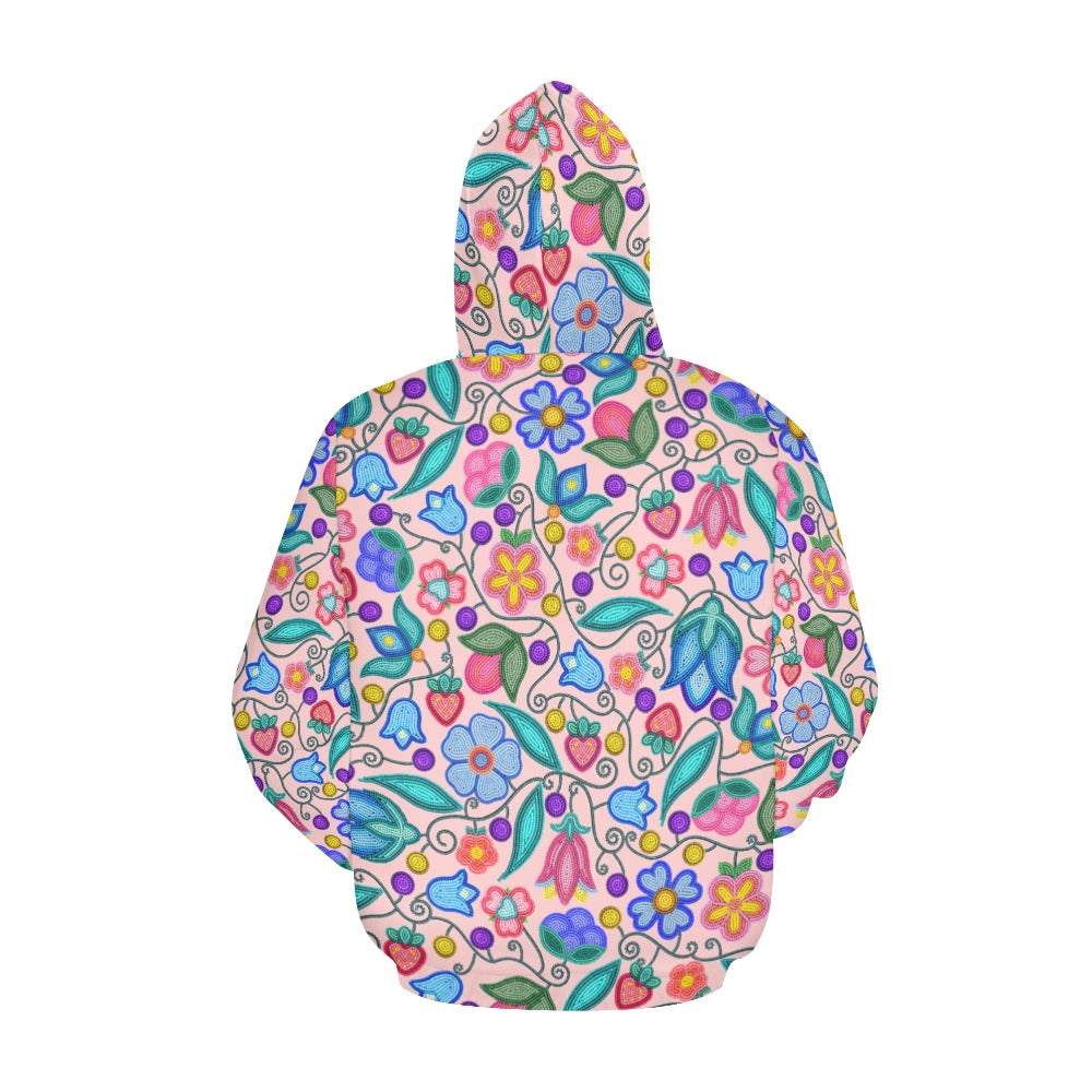Sweet Offering Pink All Over Print Hoodie for Women (USA Size)