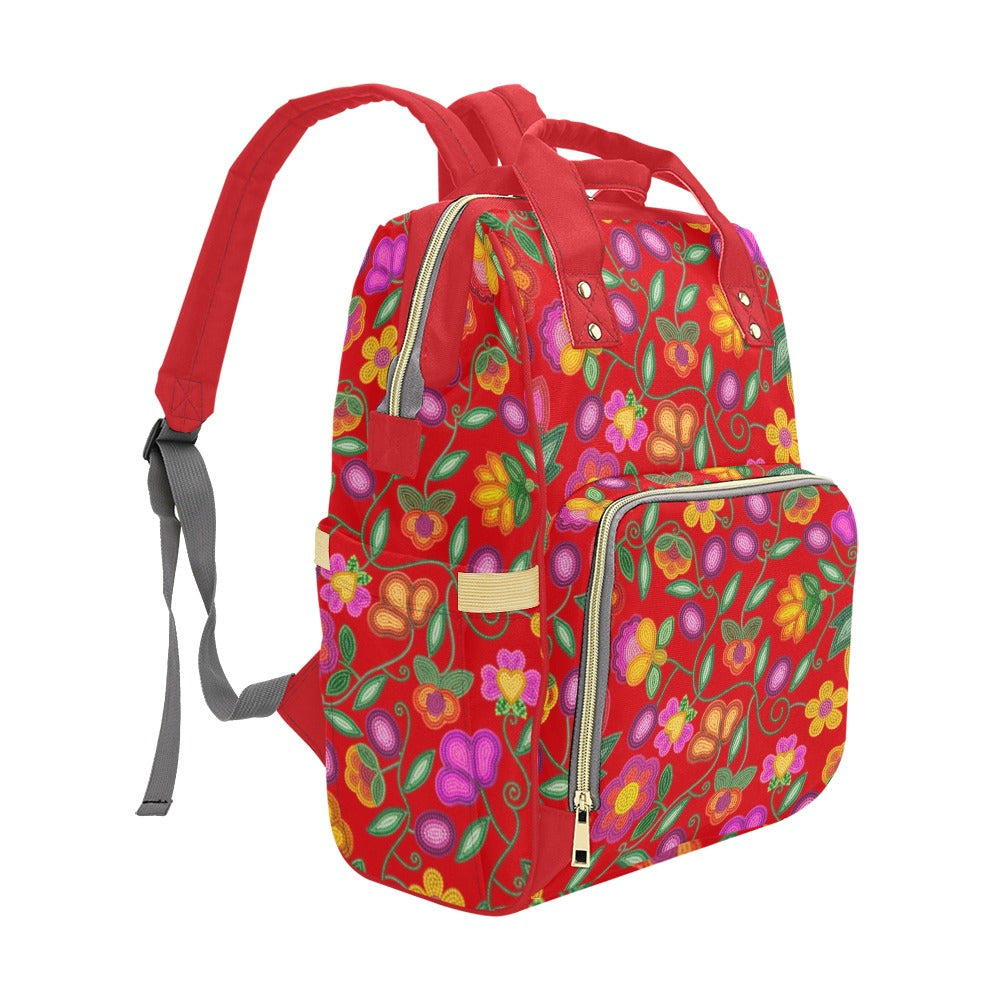 Boreal Bounty Red Multi-Function Diaper Backpack/Diaper Bag