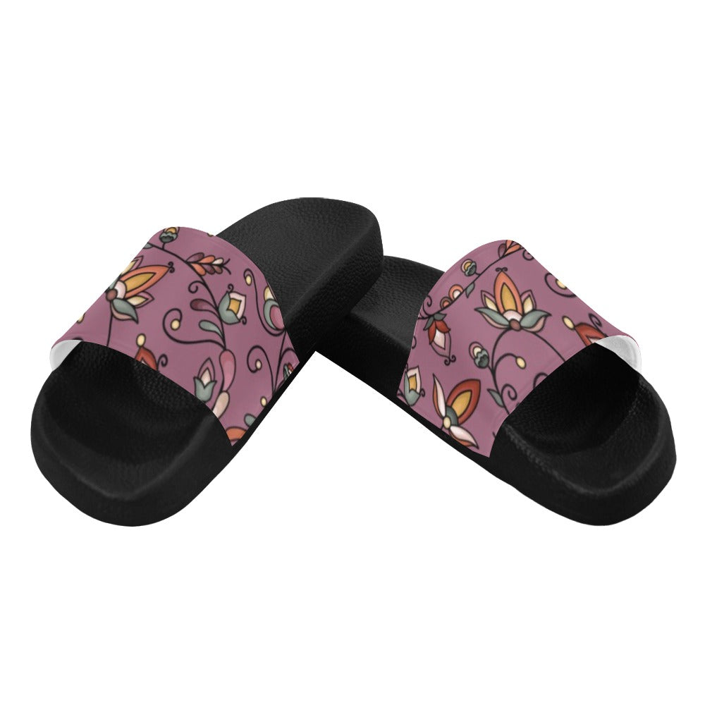 Burnt Sky Petals Magenta Men's Slide Sandals