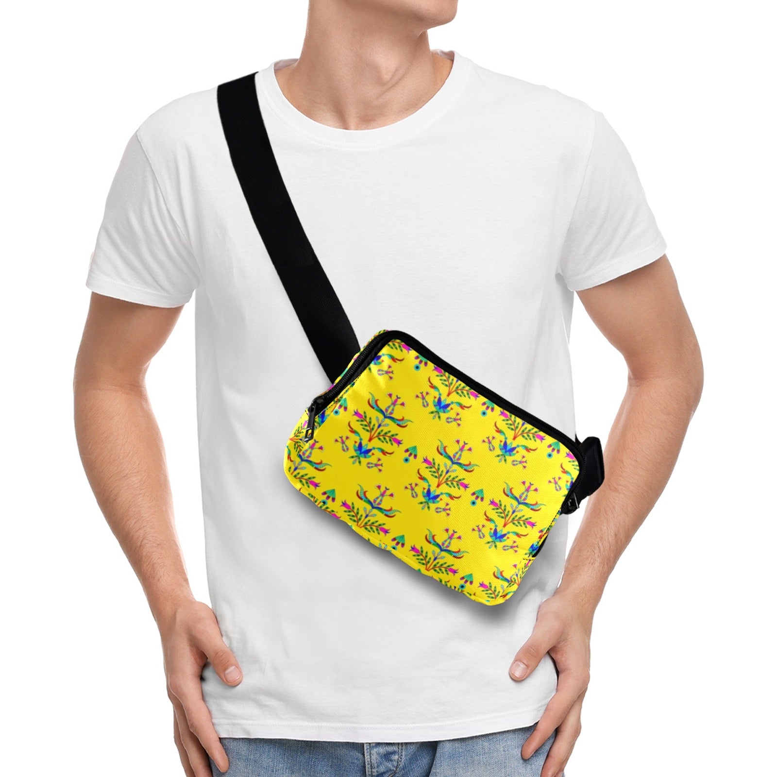 Dakota Damask Yellow Belt Bag