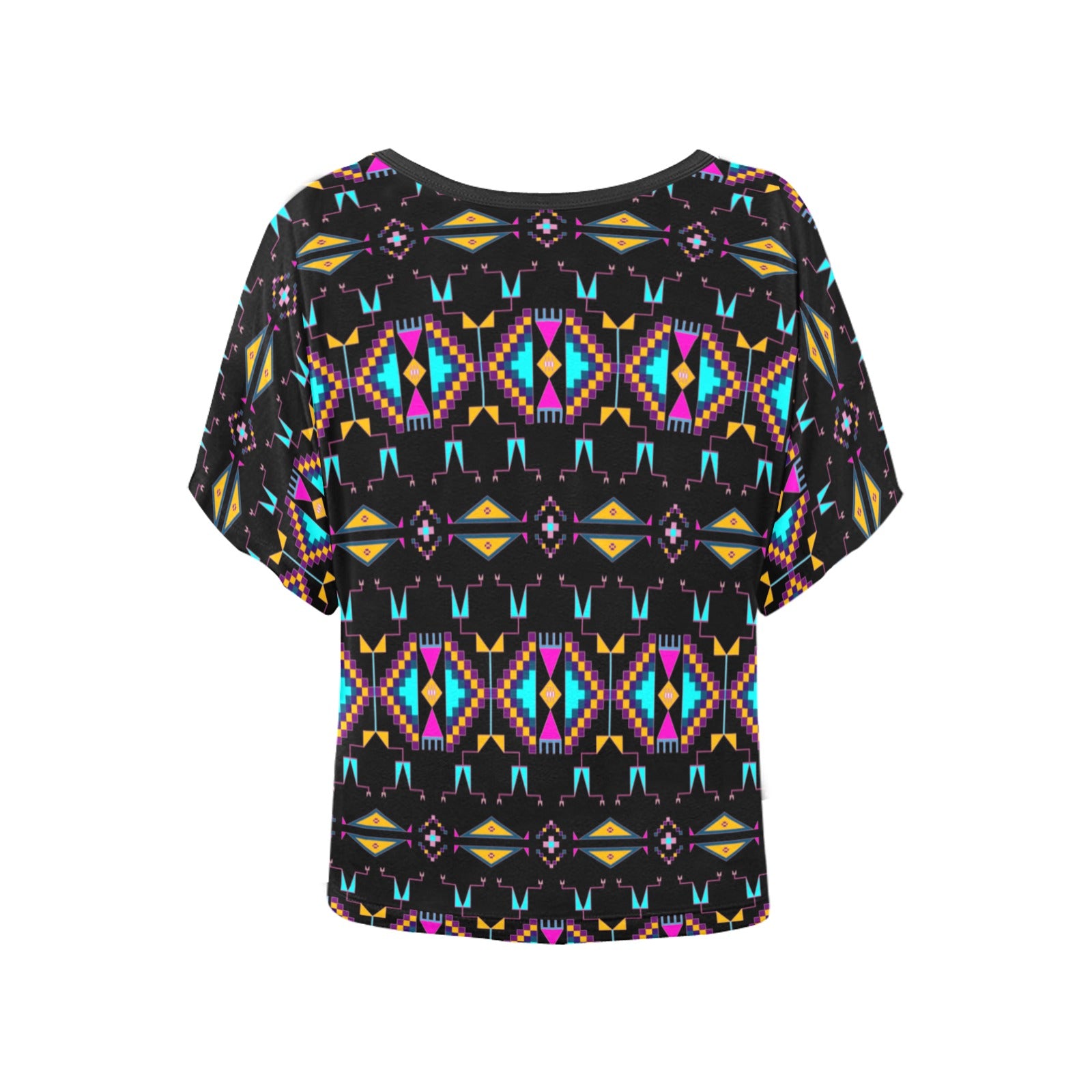 Rite of Passage Black Women's Batwing-Sleeved Blouse T shirt
