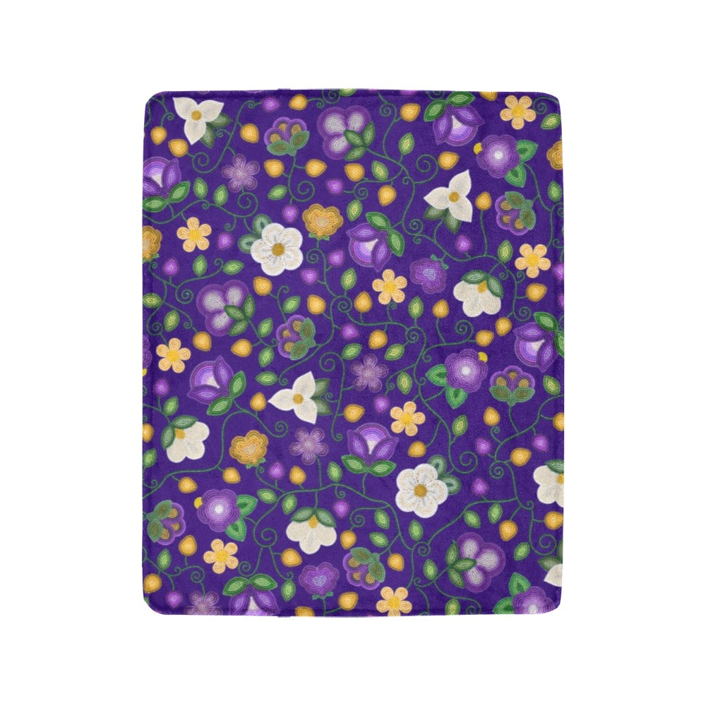 Midnight Moss Bloom Aubergine Ultra-Soft Micro Fleece Blanket 40"x50"