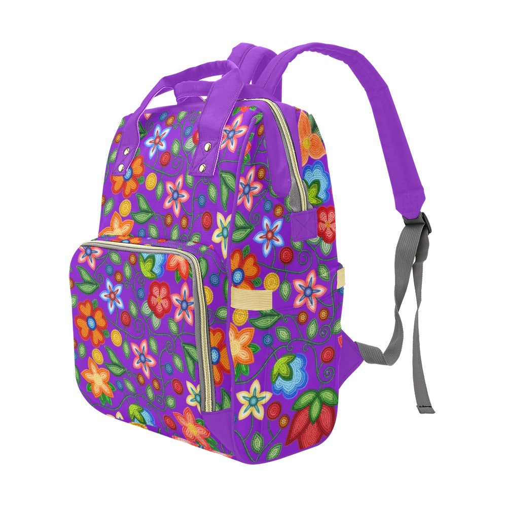 Morning Harmony Purple Multi-Function Diaper Backpack/Diaper Bag