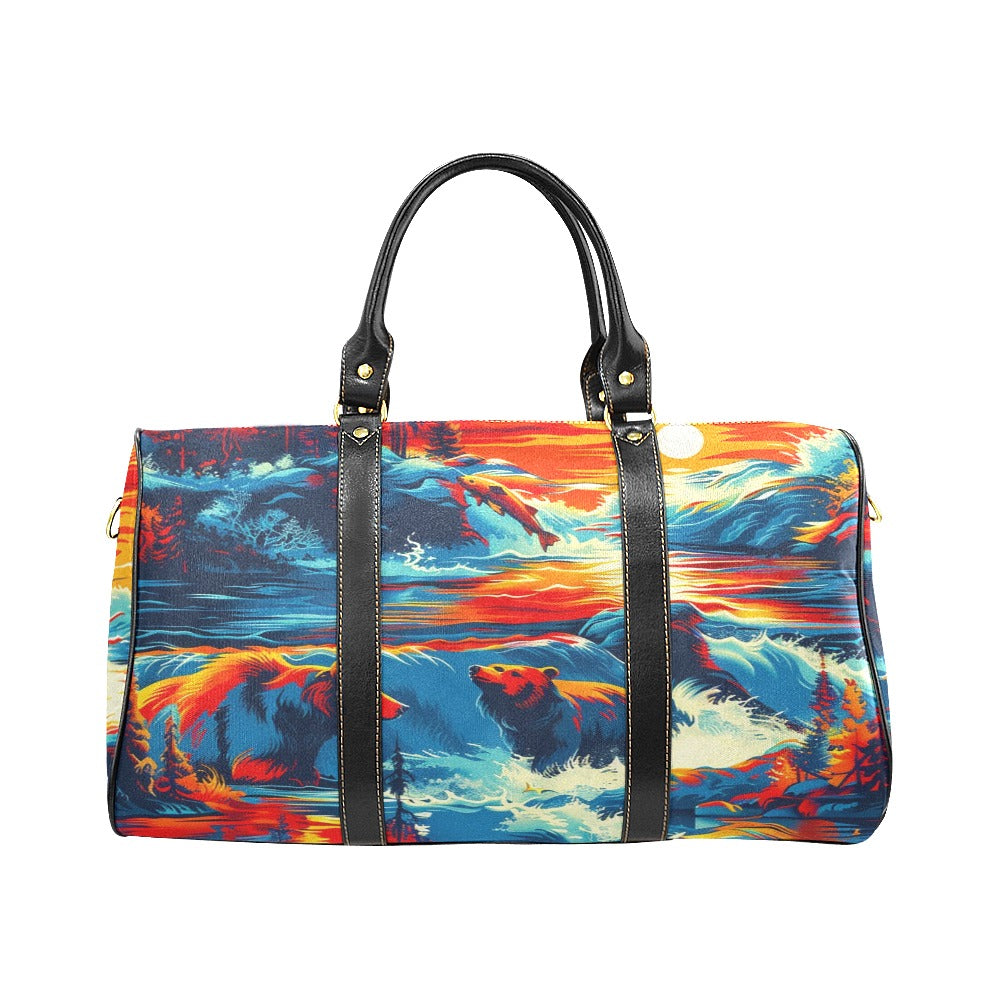 Fishing Bears 2 Waterproof Travel Bag/Small