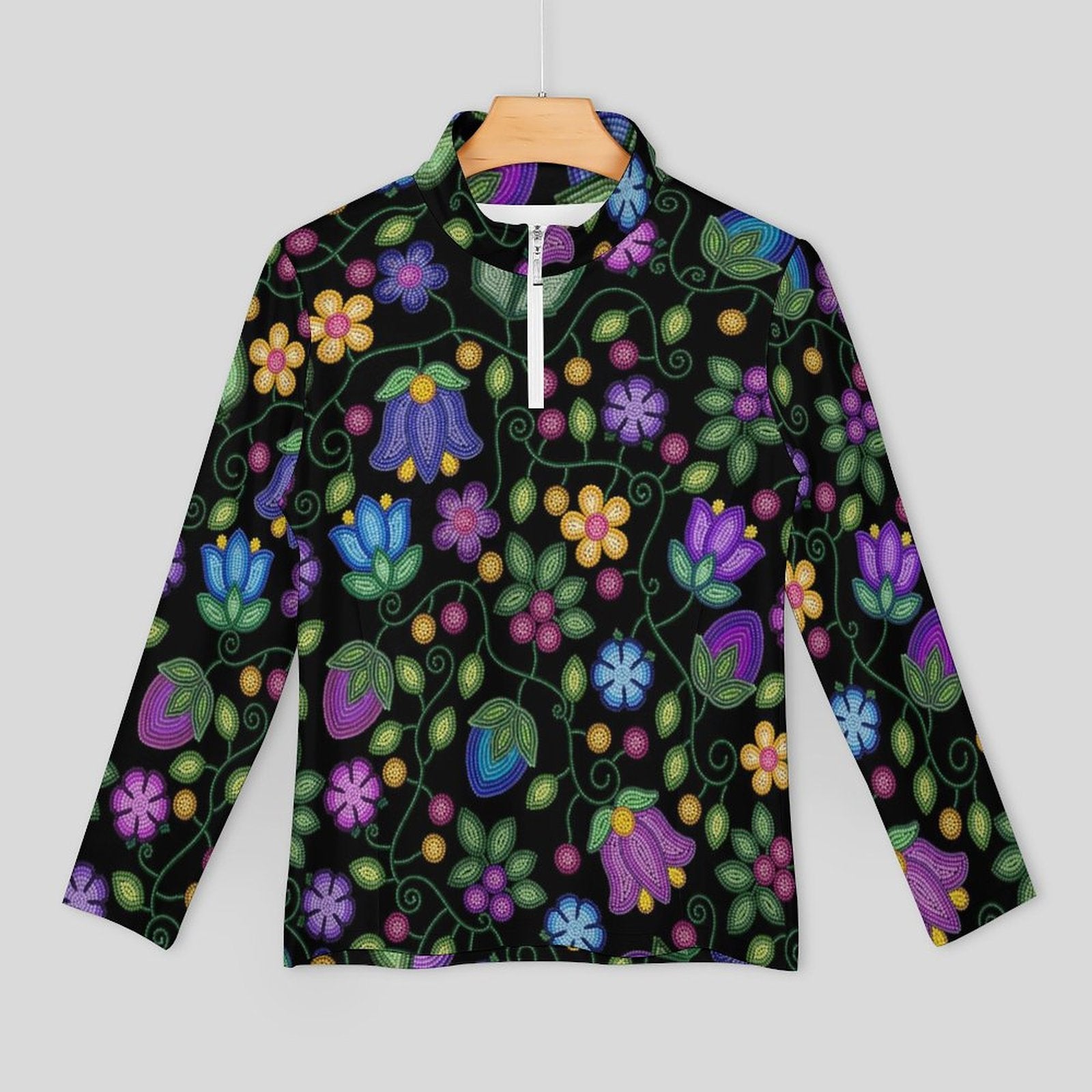 Bloom Uplift Black Long Sleeve Yoga Shirt