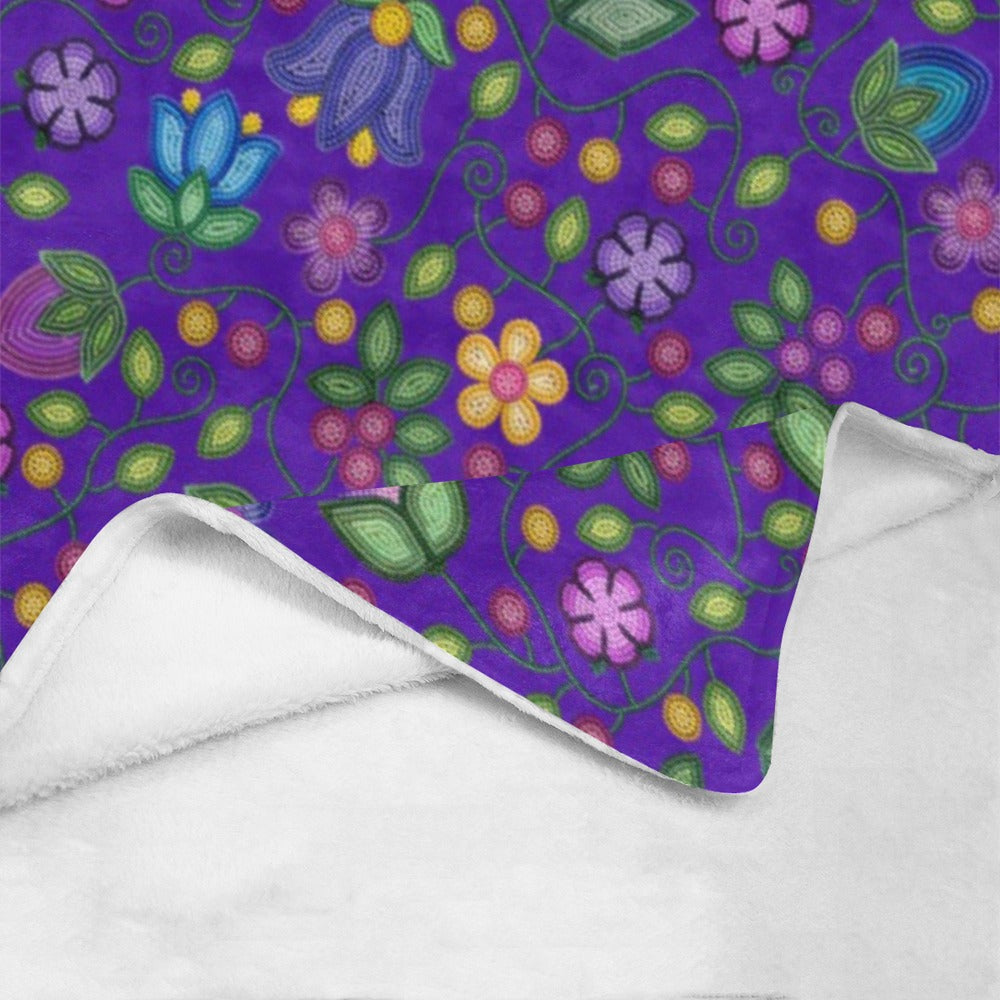 Bloom Uplift Indigo Ultra-Soft Micro Fleece Blanket 40"x50"