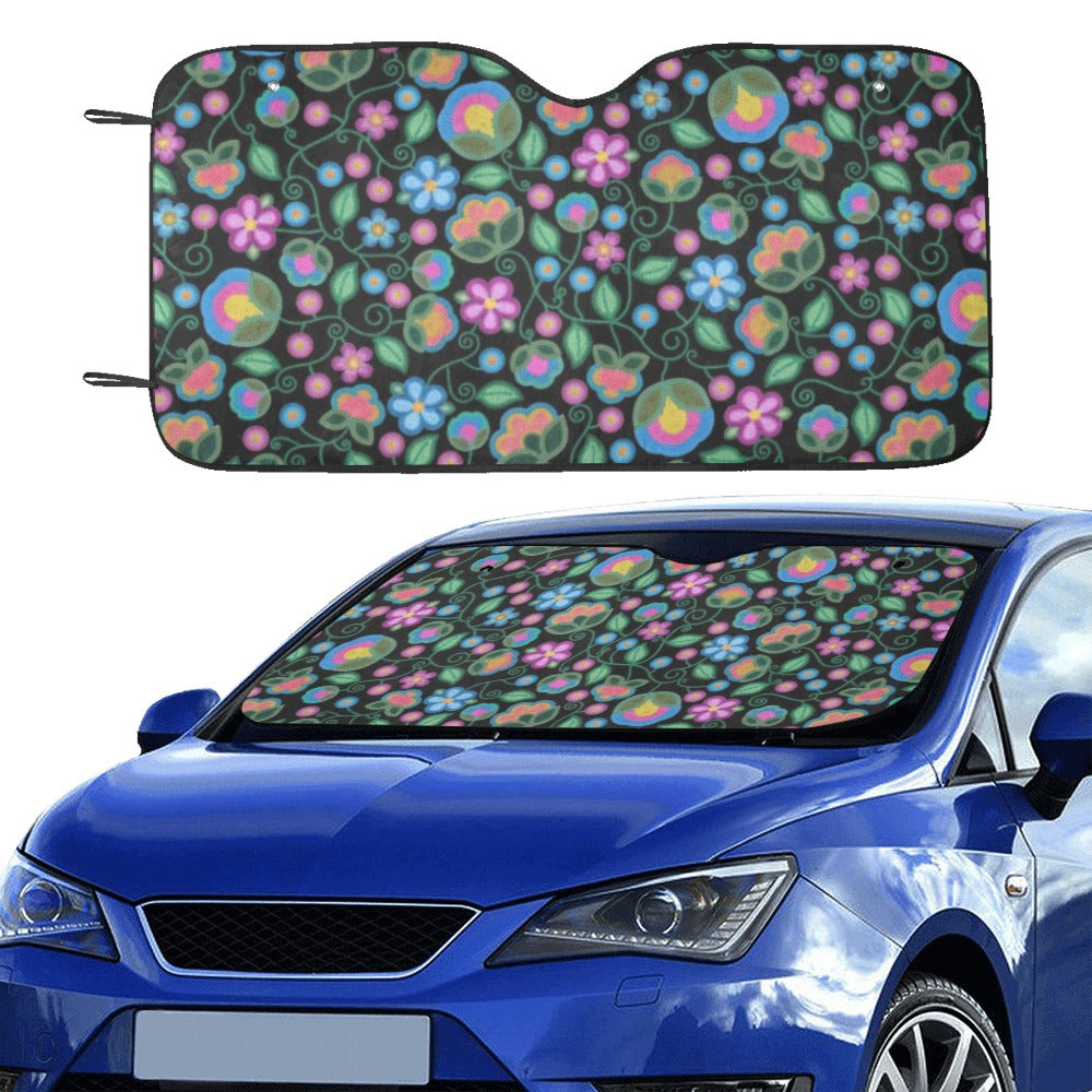 Turquoise Sunbeam Car Sun Shade 55"x30"
