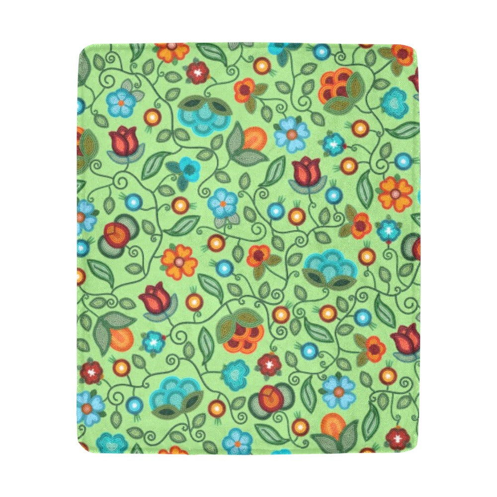 Prairie Fire Petals Sage Ultra-Soft Micro Fleece Blanket 50"x60"