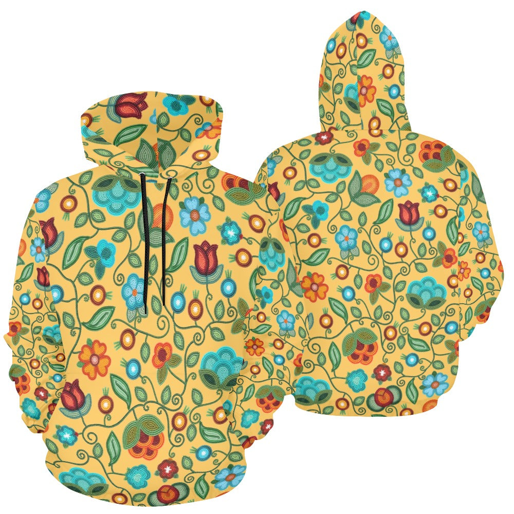 Prairie Fire Petals Honey All Over Print Hoodie for Women (USA Size)