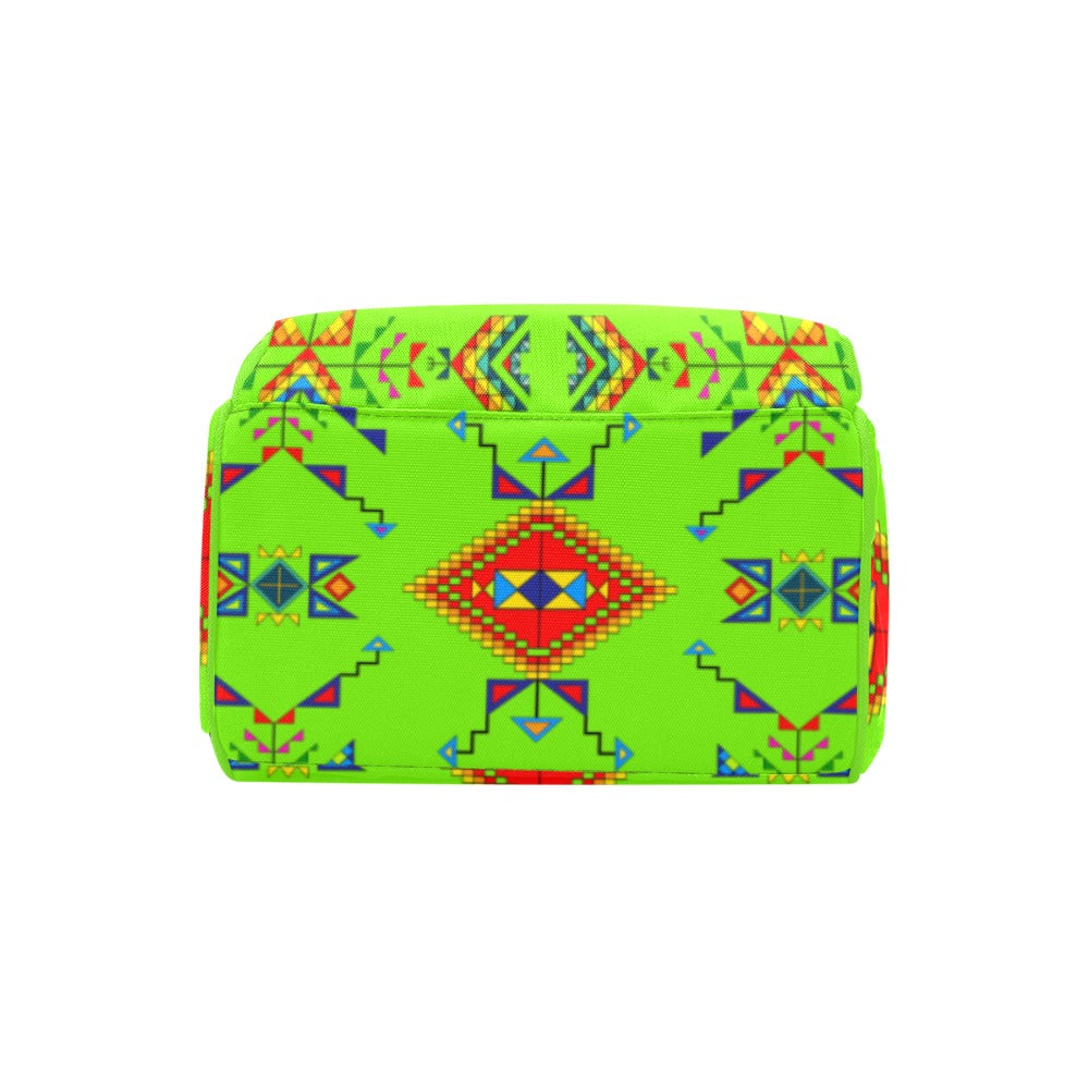Buffalo Jump Neon Green Multi-Function Diaper Backpack/Diaper Bag