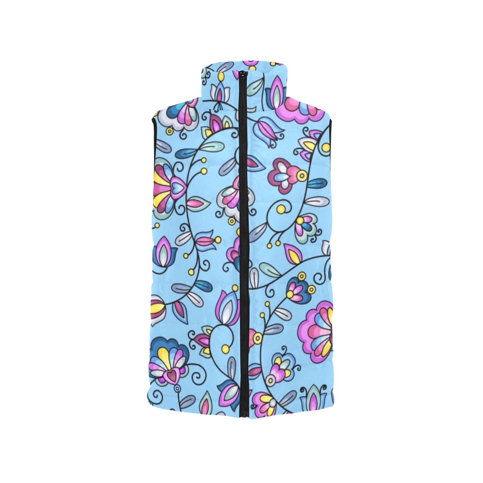 Autumn Bundle Blessing Blue Women's Padded Vest Jacket