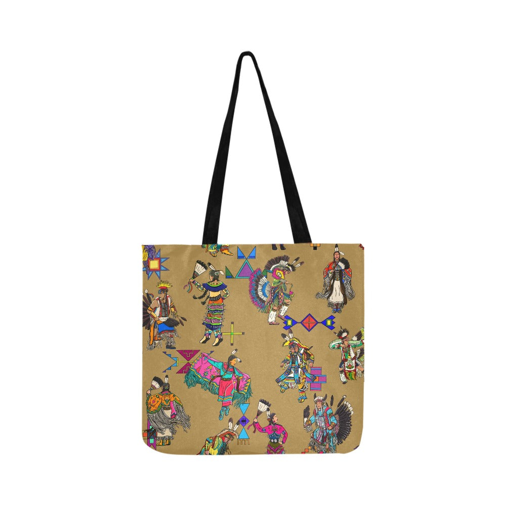 Grand Entry Dancers Earth Reusable Shopping Bag (Two sides)