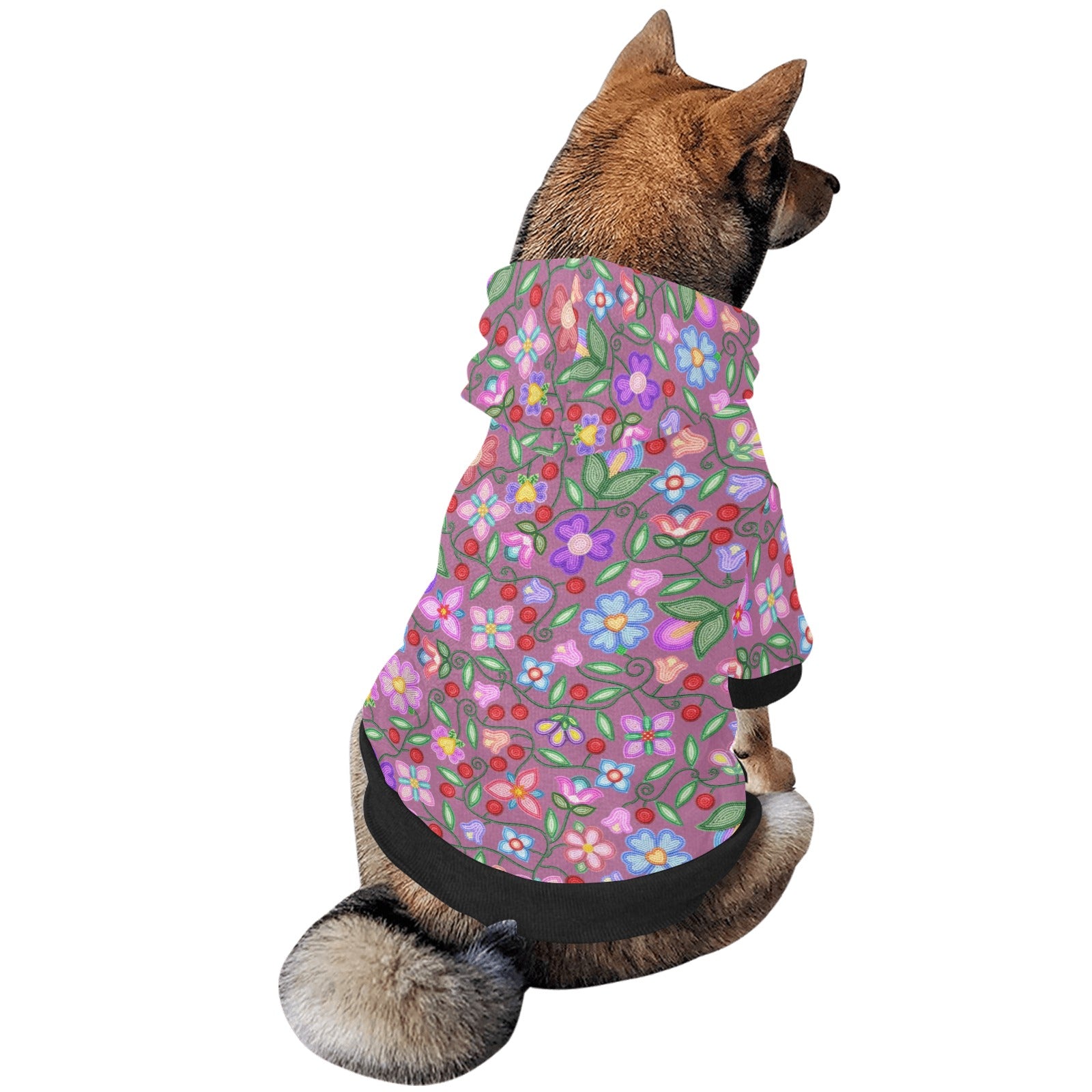 Petal Harmony Dusty Rose Pet Dog Hoodie