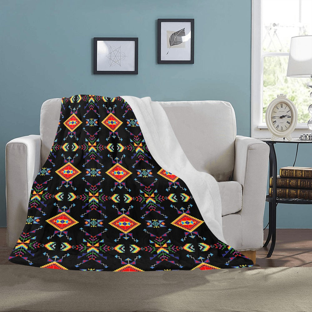 Buffalo Jump Black Ultra-Soft Micro Fleece Blanket 50"x60"