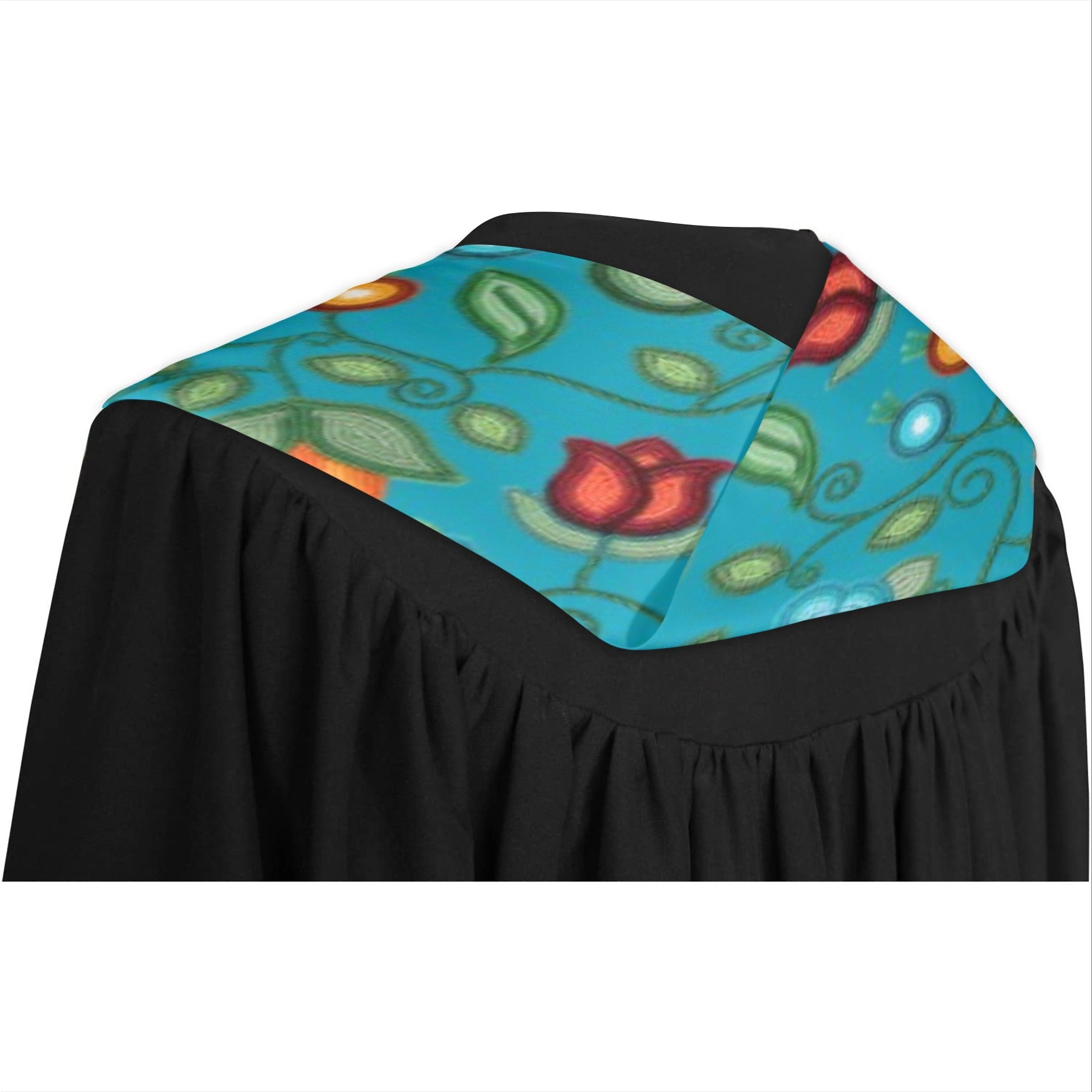 Prairie Fire Petals Ocean Graduation Stole
