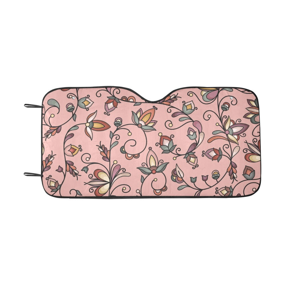 Burnt Sky Petals Peach Car Sun Shade 55"x30"