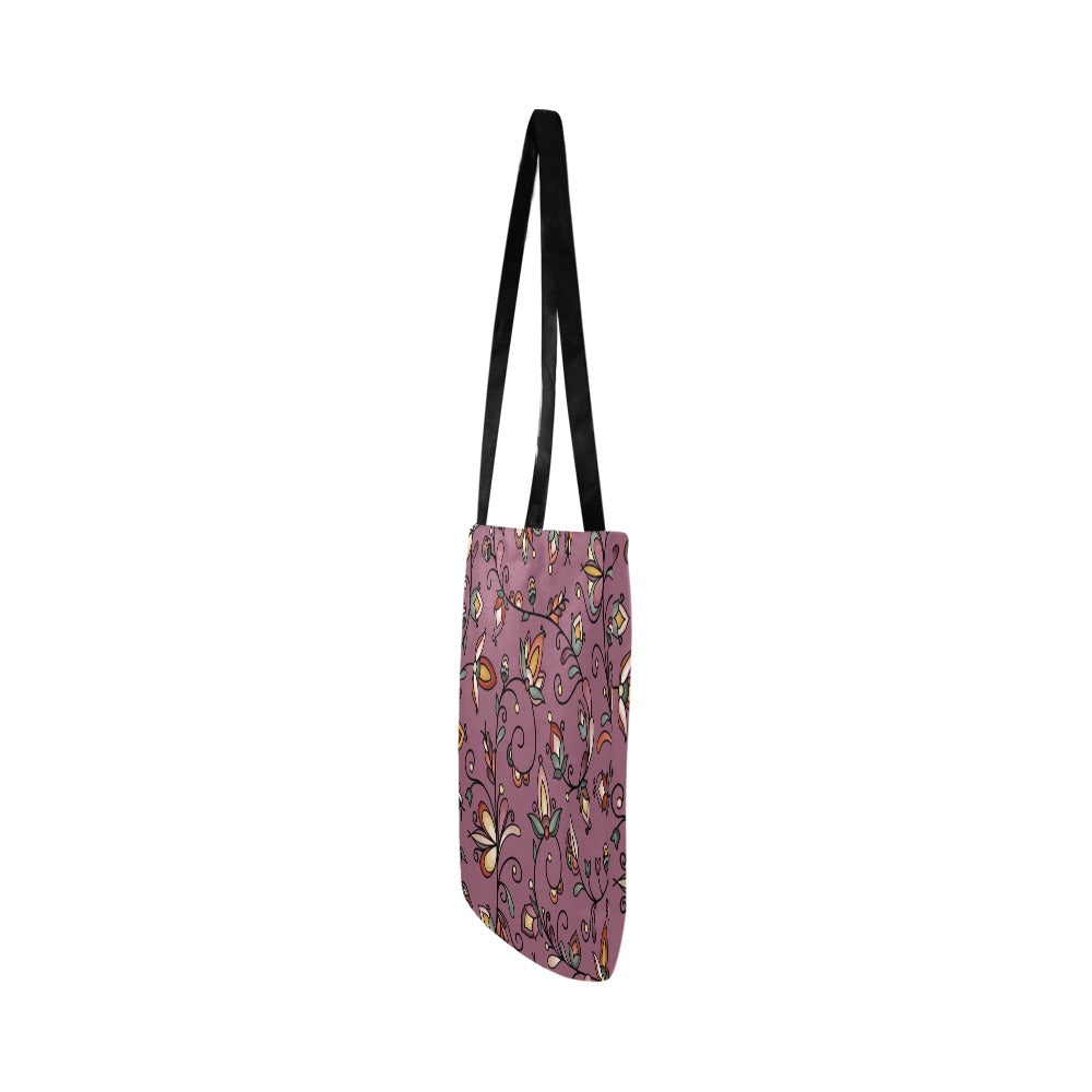 Burnt Sky Petals Magenta Reusable Shopping Bag (Two sides)