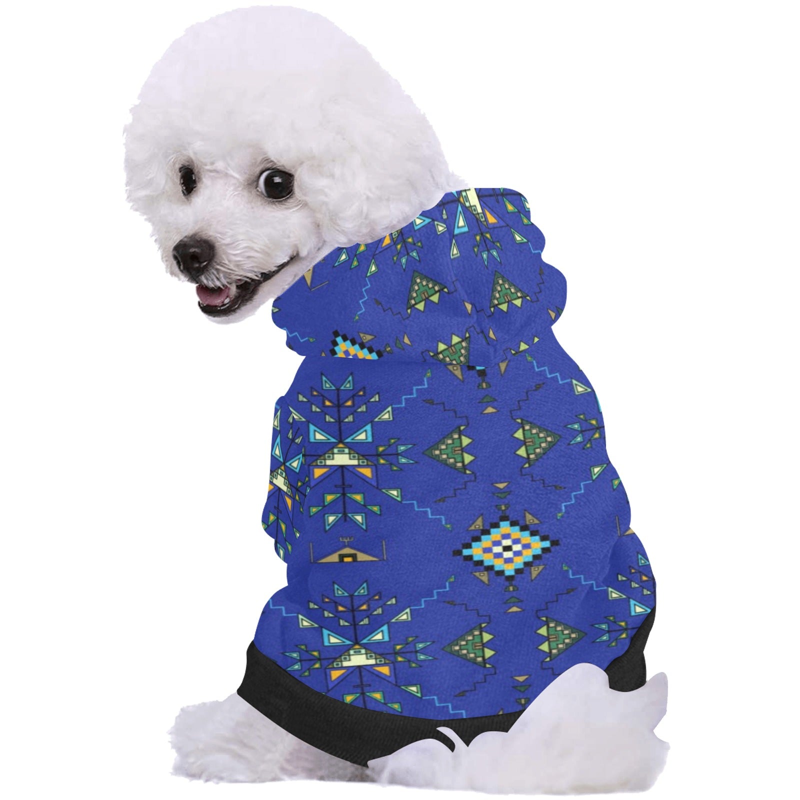 Bear Shield Dark Blue Pet Dog Hoodie