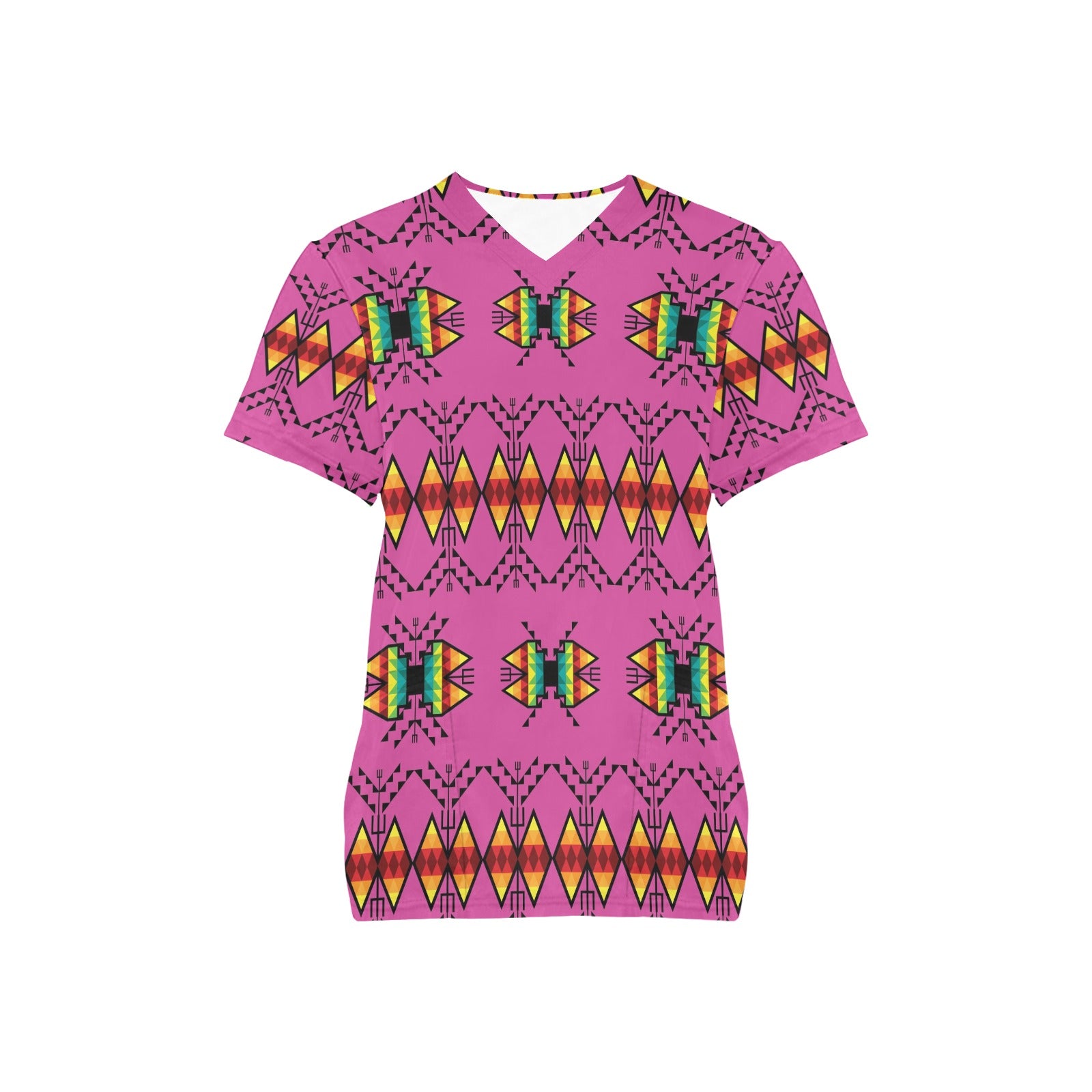 Sacred Trust Pink Scrub Top