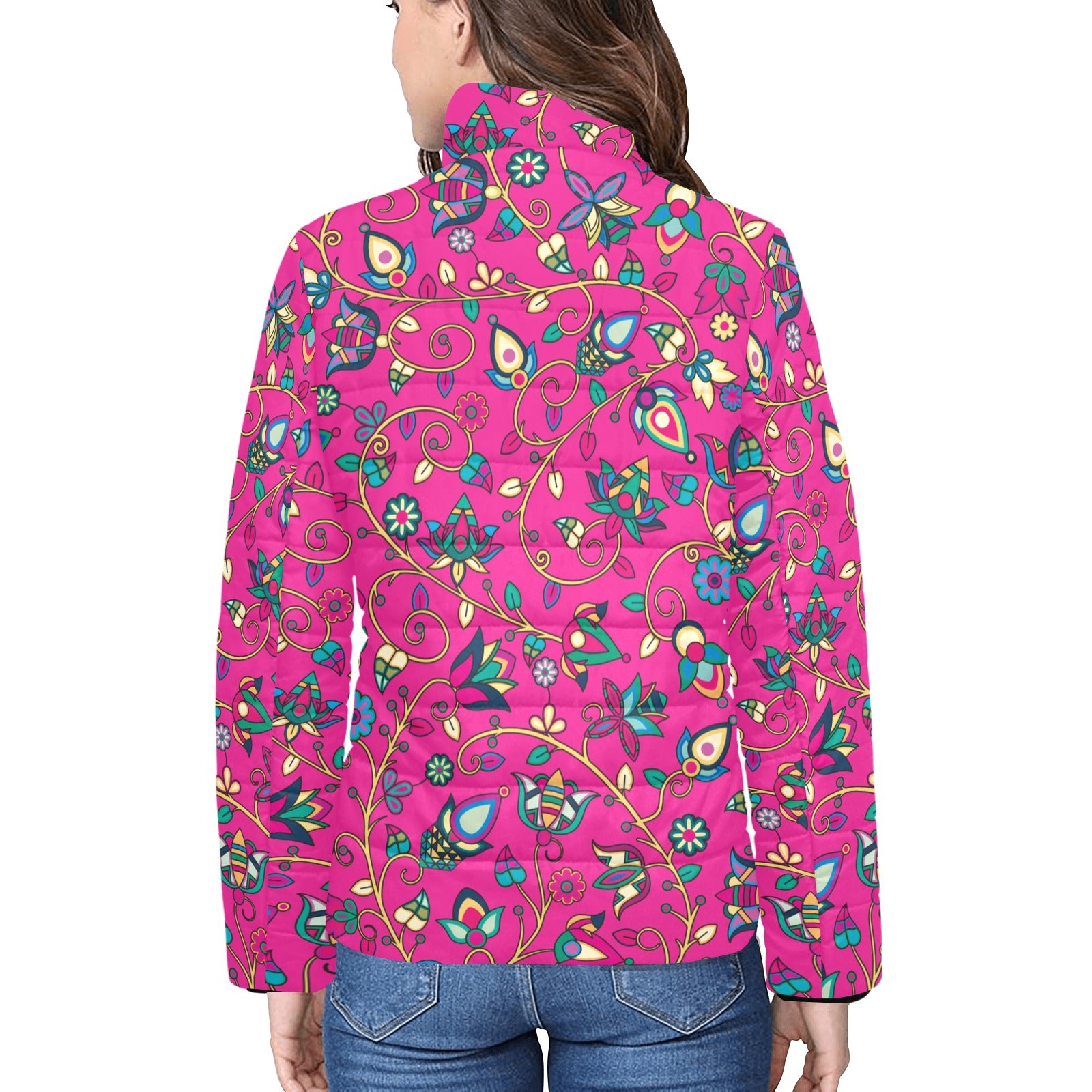 Thorny Path Pink Women's Padded Jacket