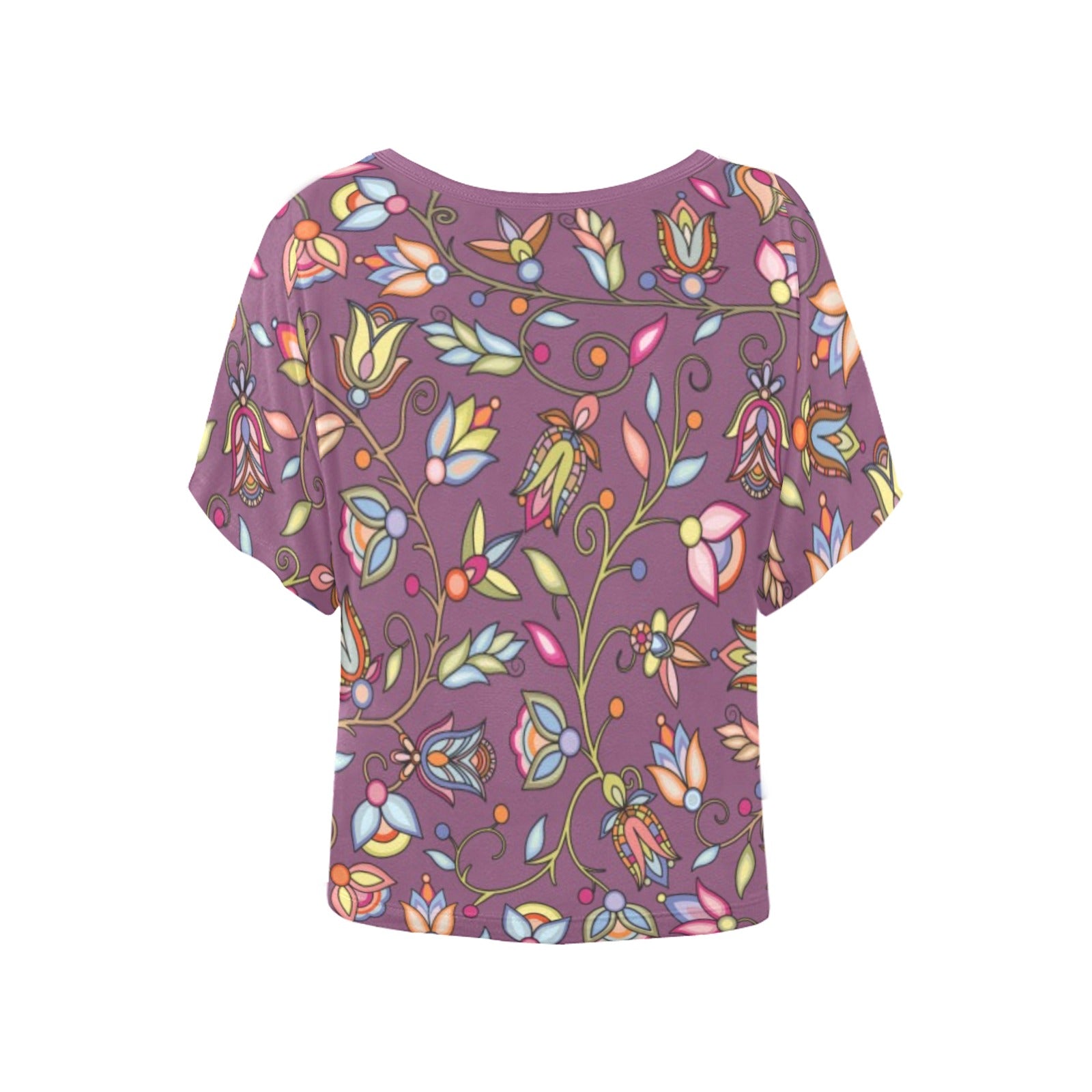 Buffalo Bloom Blush Women's Batwing-Sleeved Blouse T shirt
