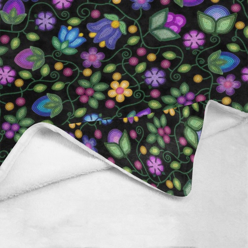 Bloom Uplift Black Ultra-Soft Micro Fleece Blanket 50"x60"
