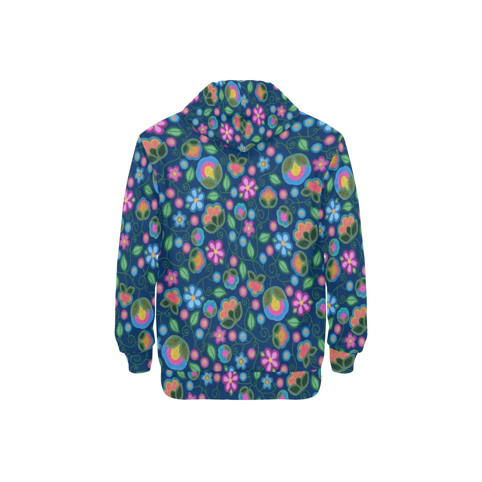 Turquoise Sunbeam Blue Men's Long Sleeve Fleece Hoodie