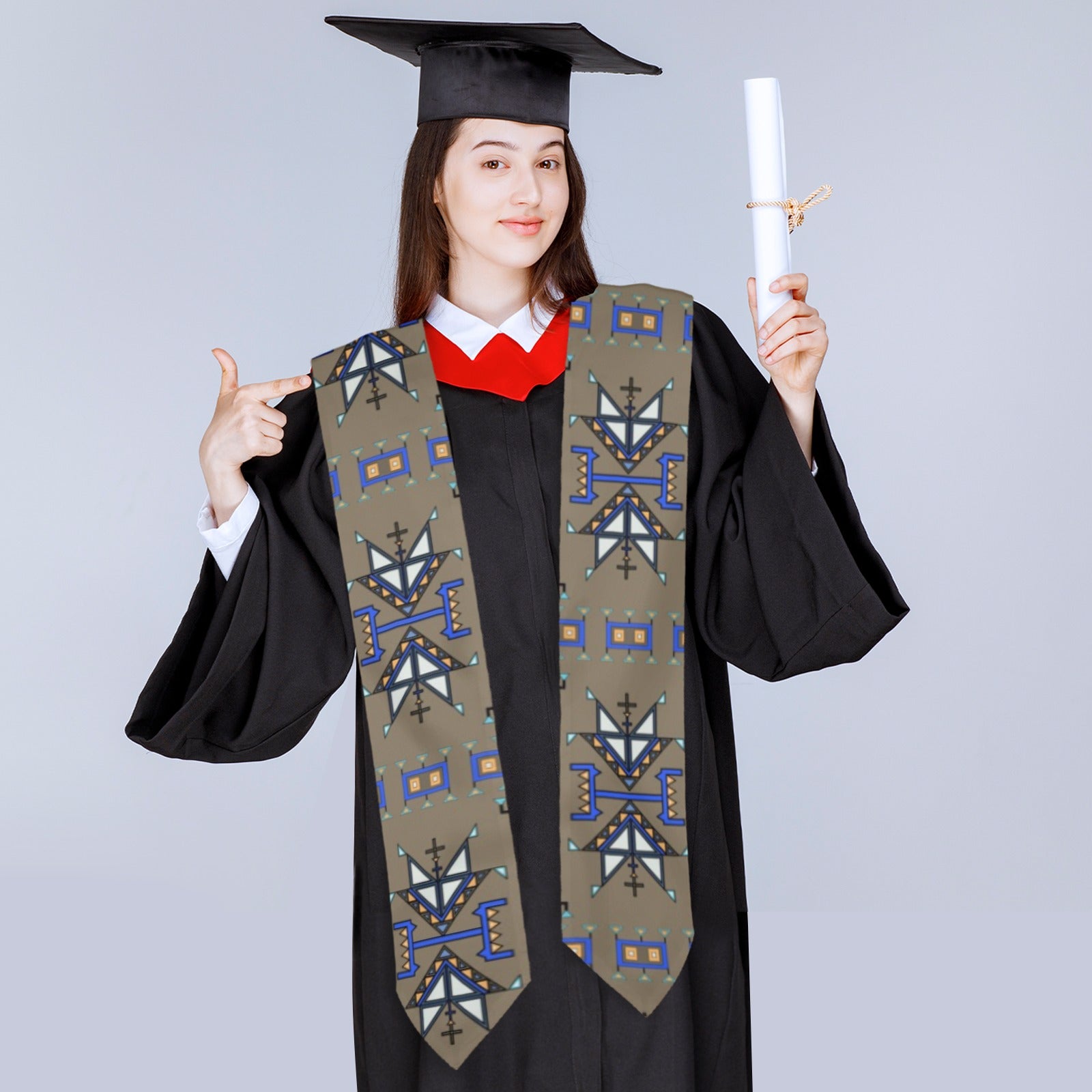Eagle Strike Brown Graduation Stole