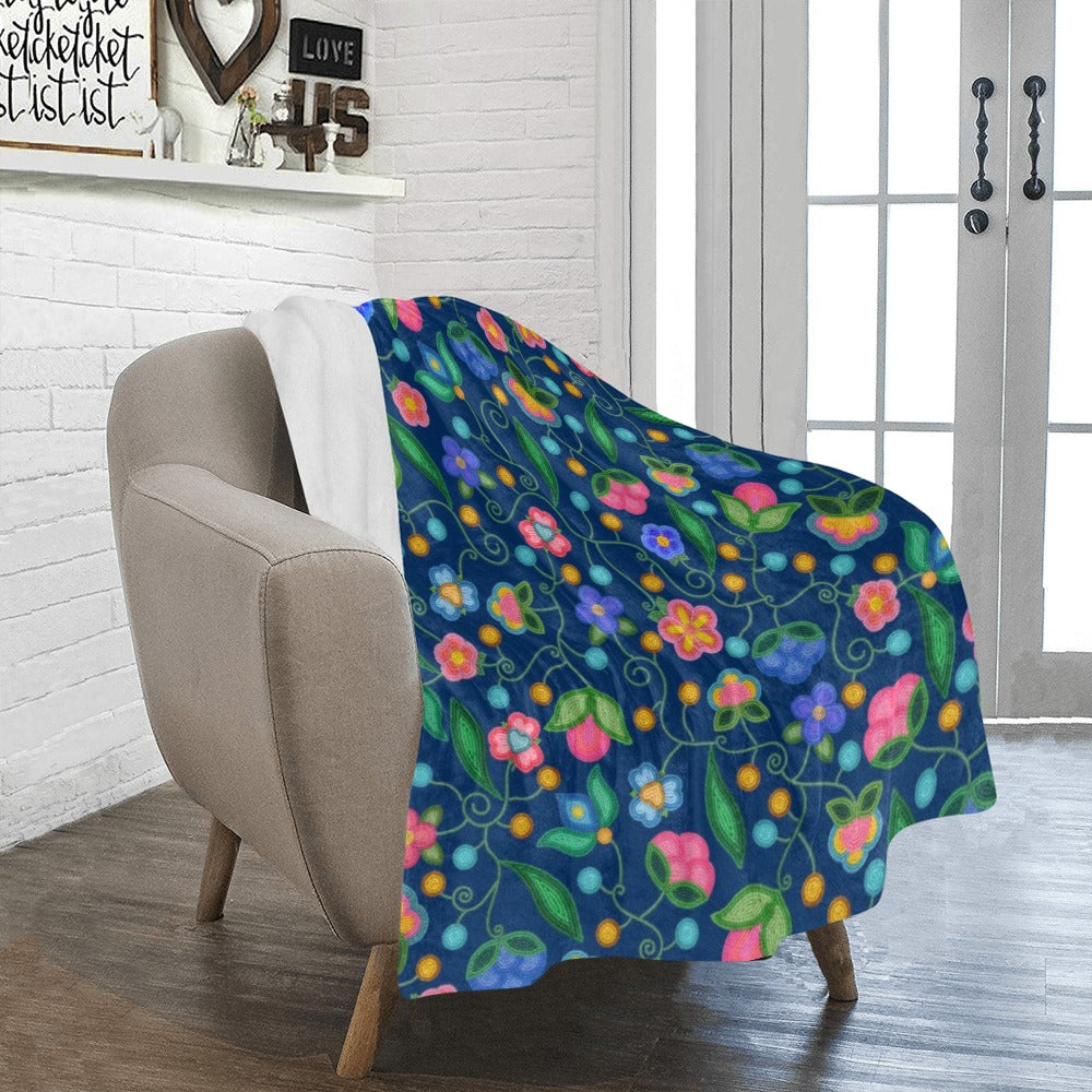 Skyberry Serenade Navy Ultra-Soft Micro Fleece Blanket 40"x50"
