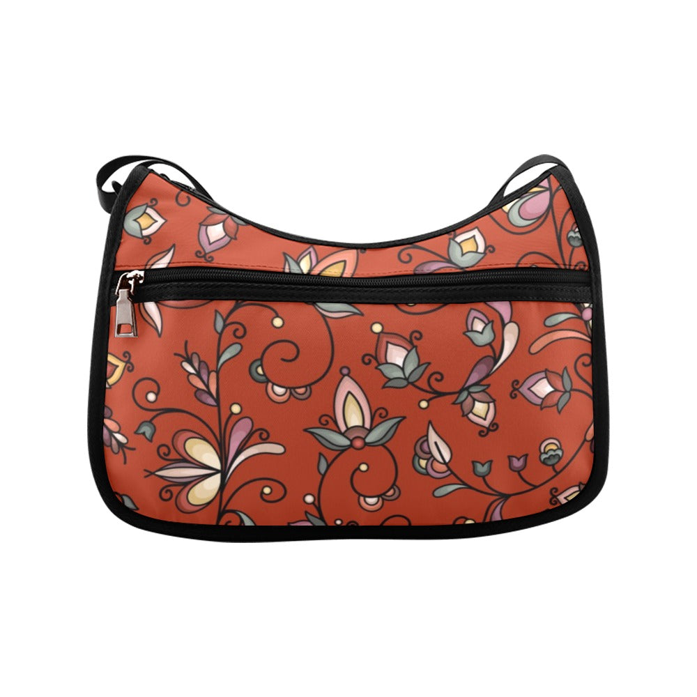 Burnt Sky Petals Red Crossbody Bag