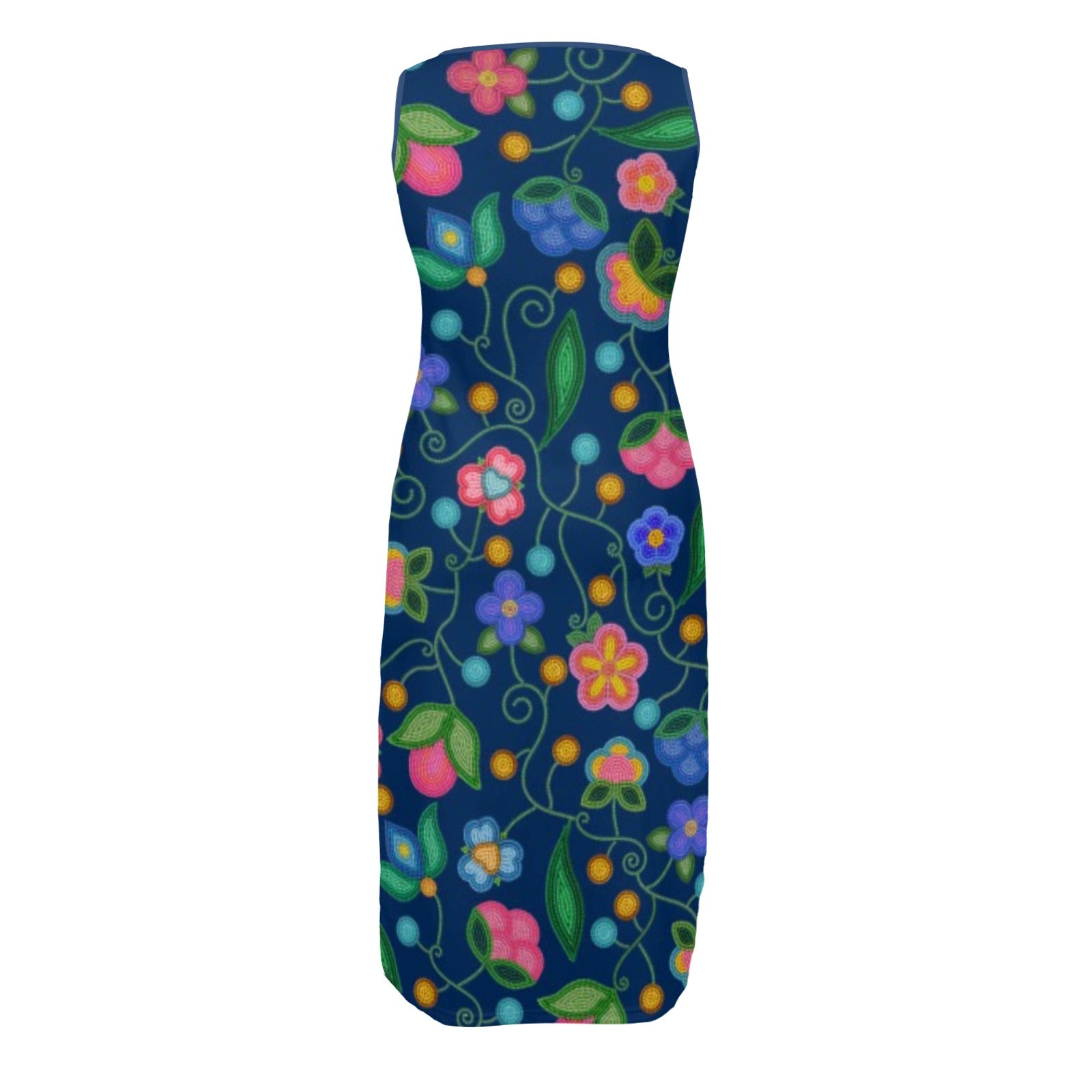 Skyberry Serenade Navy Phaedra Sleeveless Open Fork Long Dress