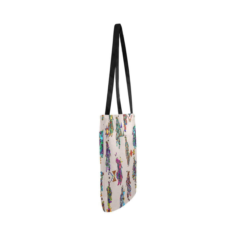 Men's Grass Dancers Muslin Reusable Shopping Bag (Two sides)