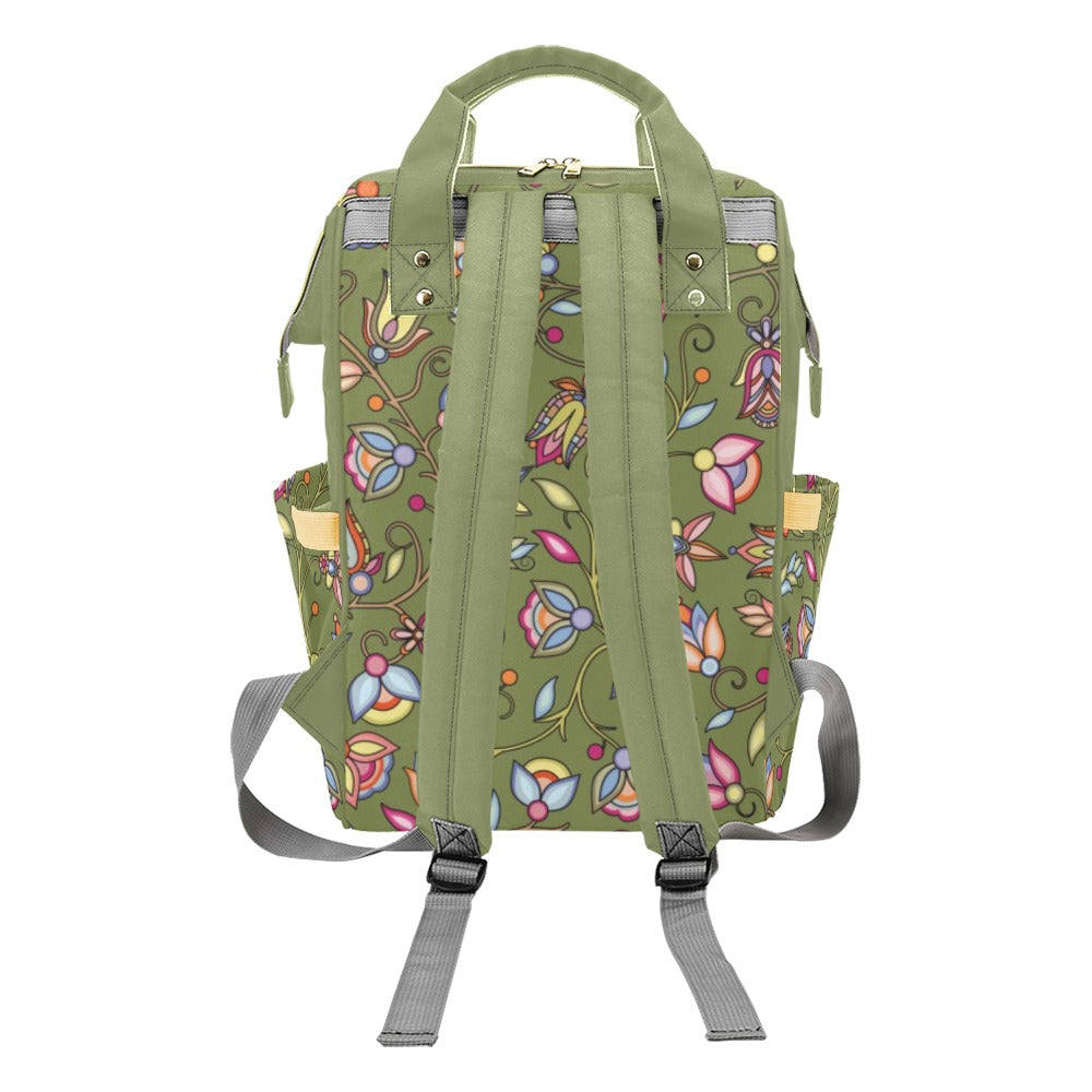 Buffalo Bloom Sage Multi-Function Diaper Backpack/Diaper Bag