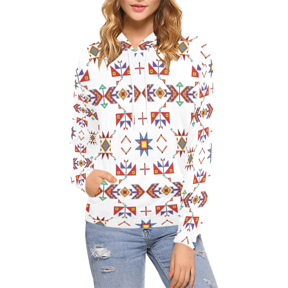 Scattered Generations White Hoodie for Women (USA Size)