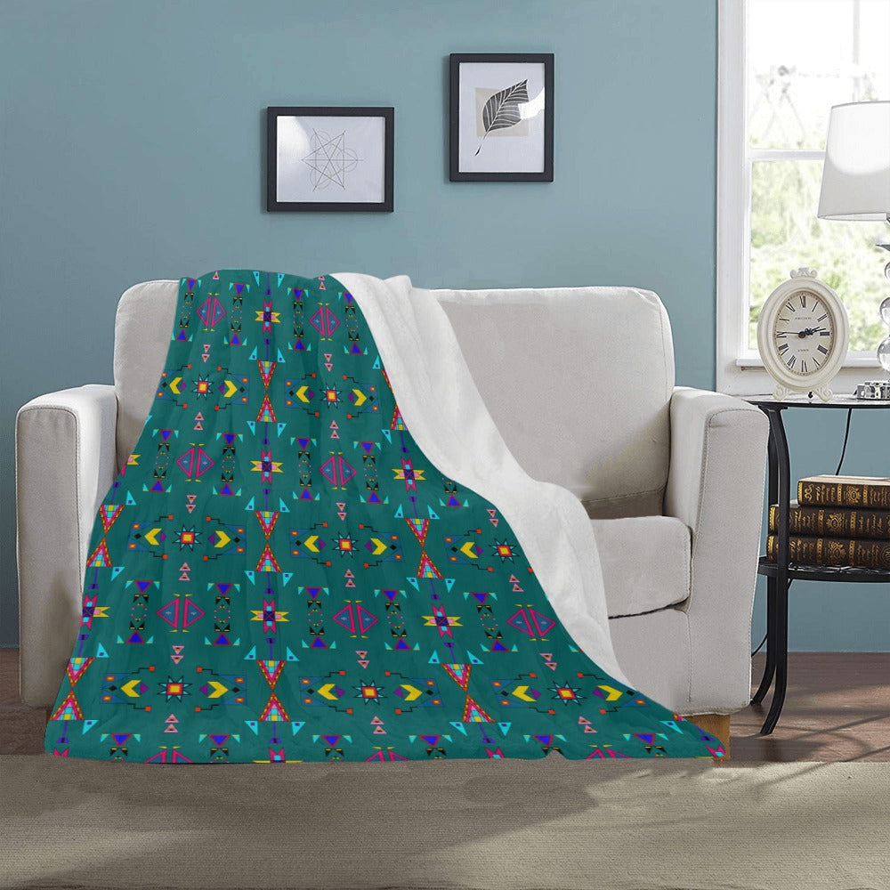 Enemy Territory Teal Ultra-Soft Micro Fleece Blanket 40"x50"