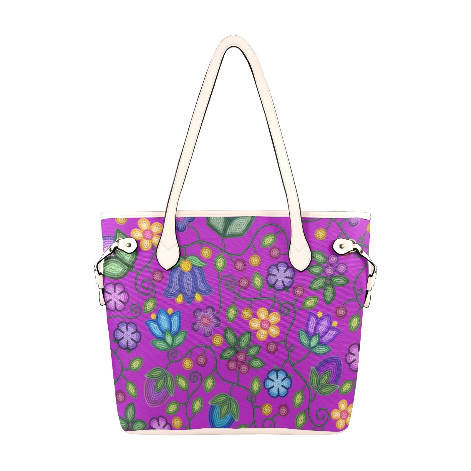 Bloom Uplift Purple Clover Canvas Tote Bag