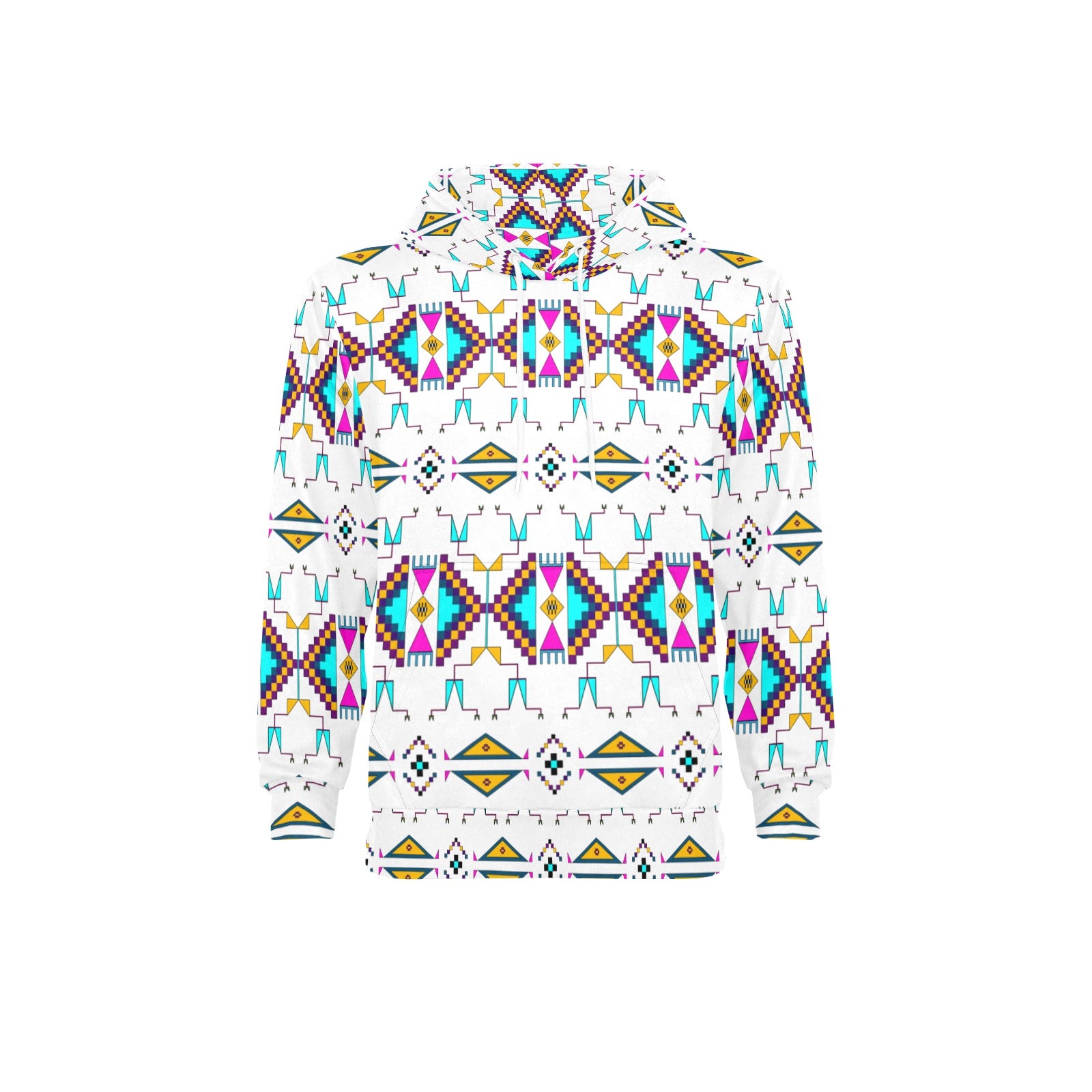 Rite of Passage White Men's Long Sleeve Fleece Hoodie
