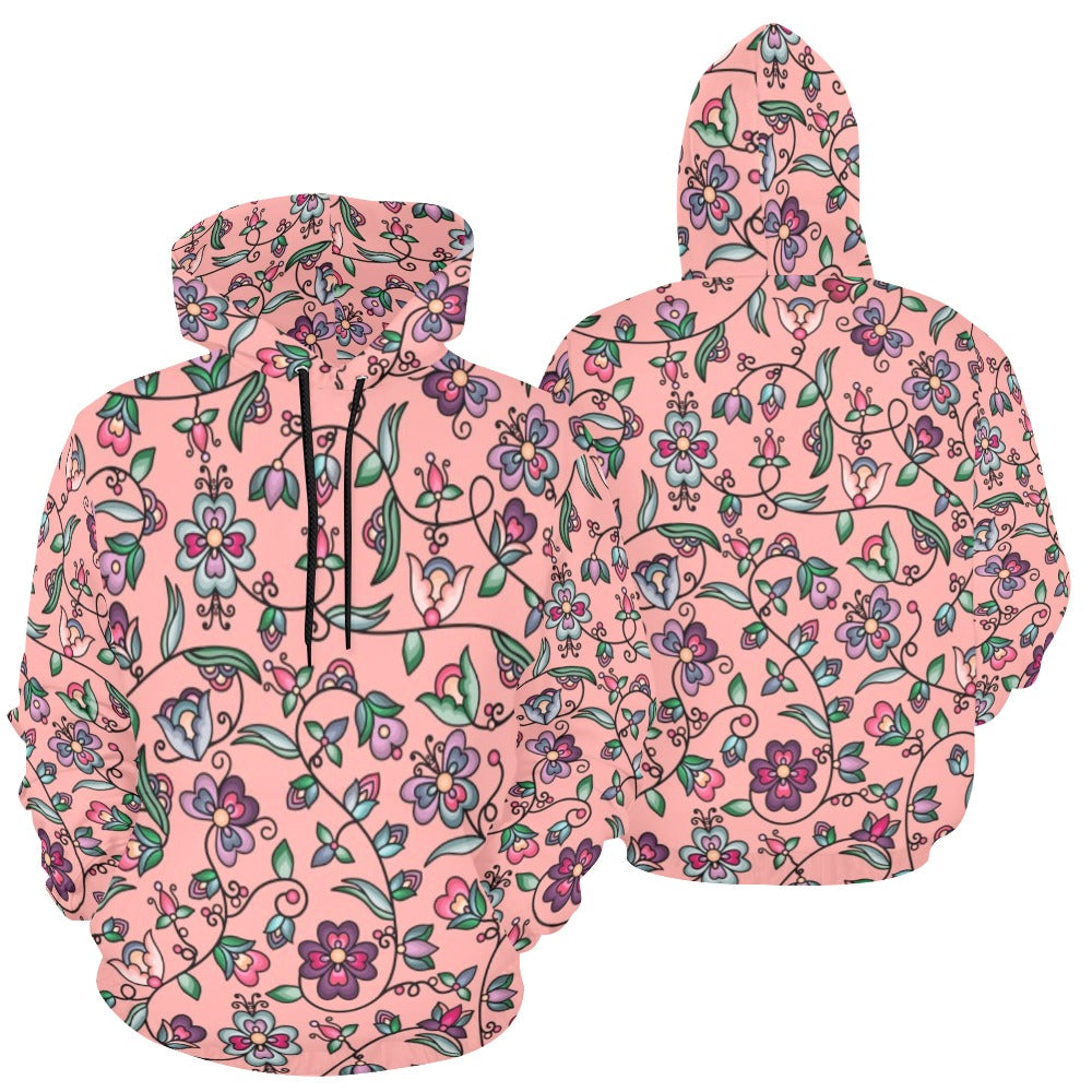 Amber Evening Garland Peach Hoodie for Men (USA Size)