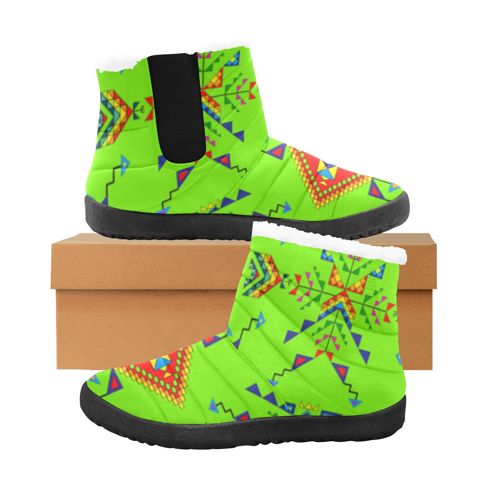 Buffalo Jump Neon Green Women's Padded Winter Boot