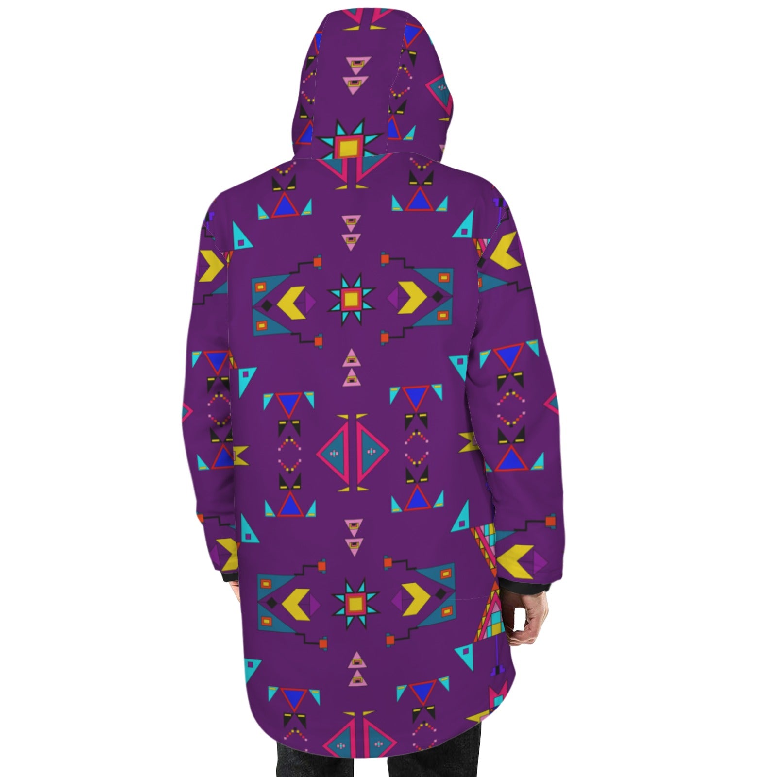 Enemy Territory Berry Unisex Sherpa Lined Hooded Coat