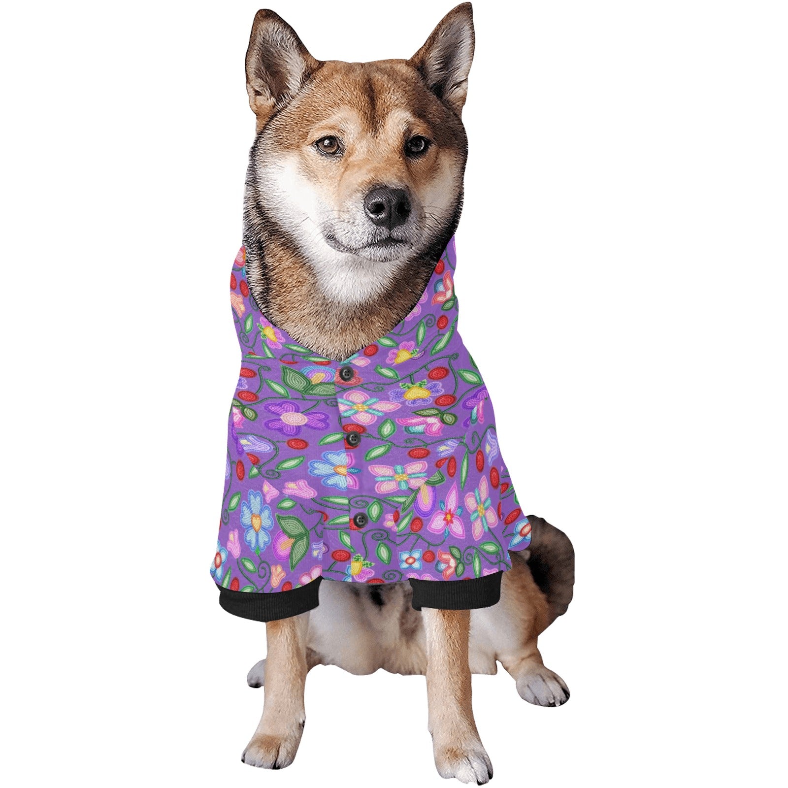 Petal Harmony Lavender Pet Dog Hoodie