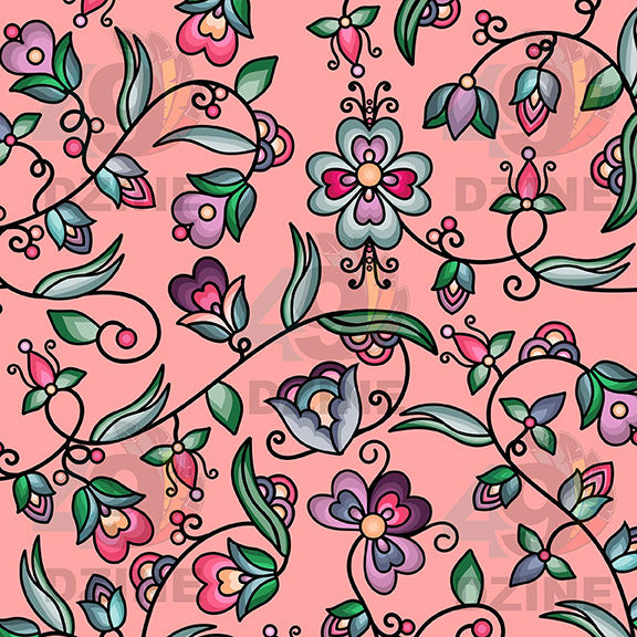 Amber Evening Garland Peach 42 Inch Cotton Poplin Pre Order